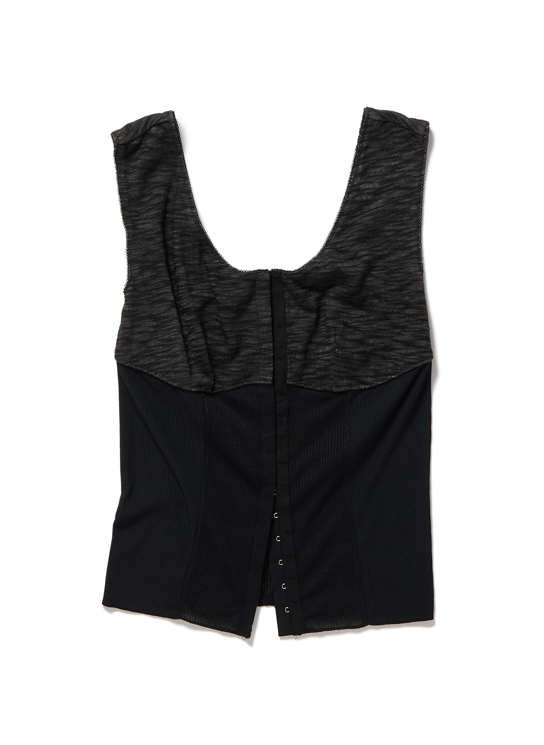 Hook-and-eye Jersey Top 詳細画像 Black 1