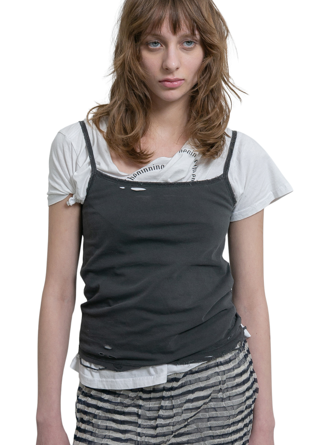 DISTRESS Regular Camisole 詳細画像 Gray 1