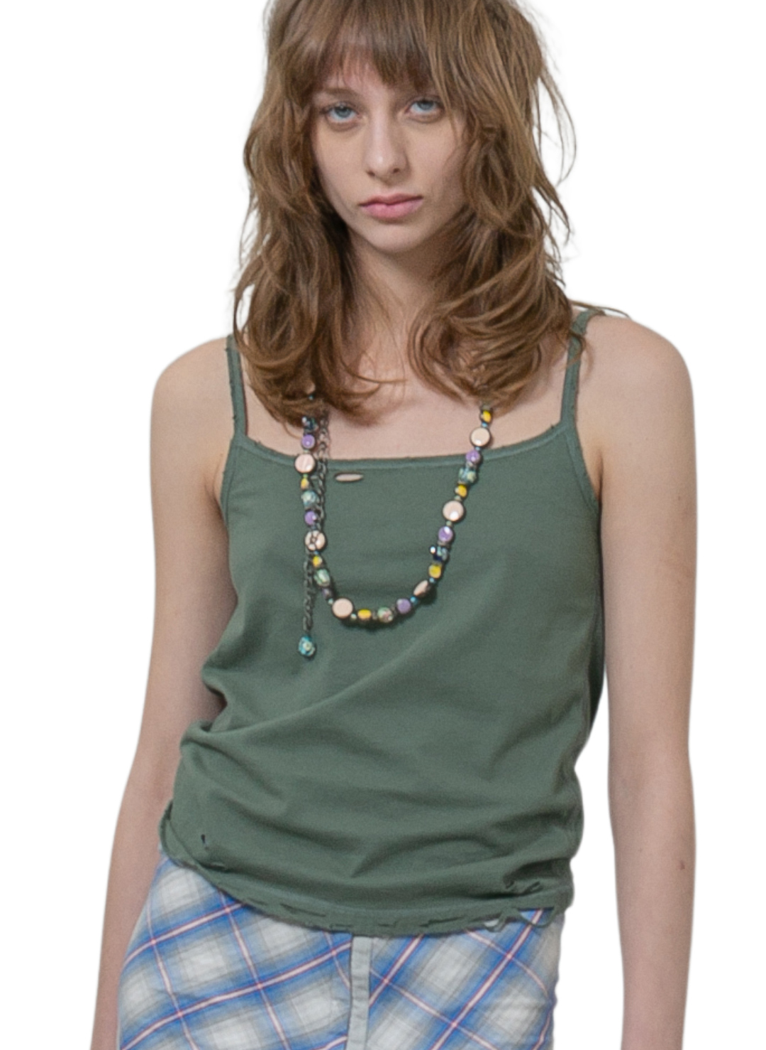 DISTRESS Regular Camisole 詳細画像 Khaki 2