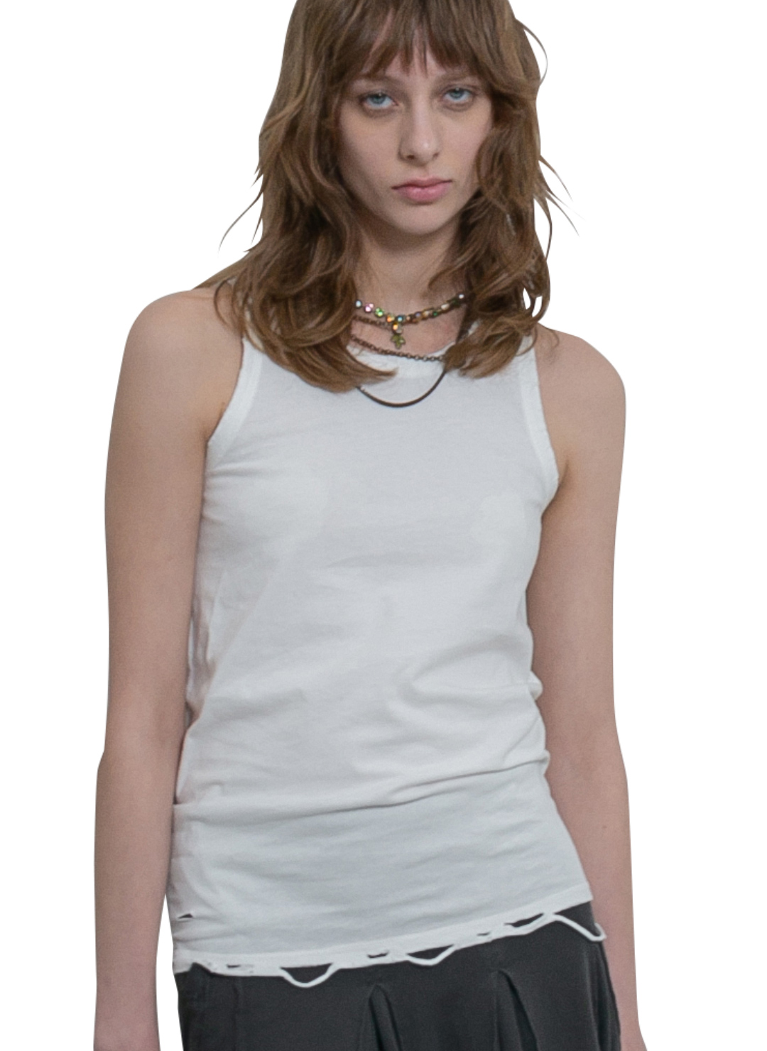 DISTRESS Regular Tank Top 詳細画像 White 1