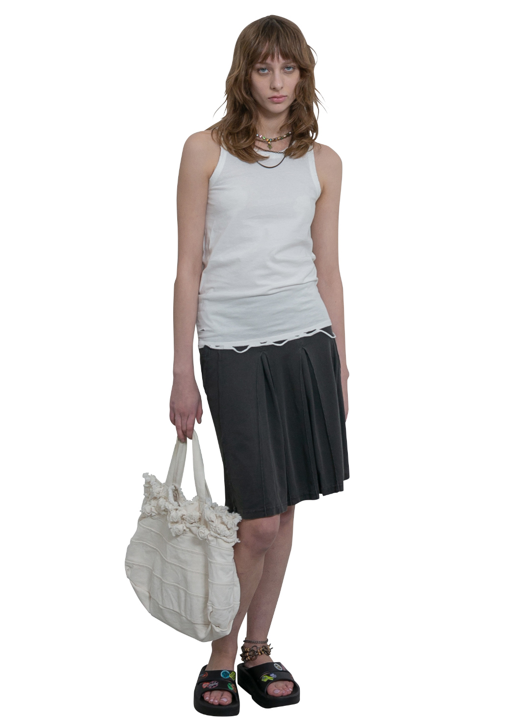 DISTRESS Regular Tank Top 詳細画像 White 2