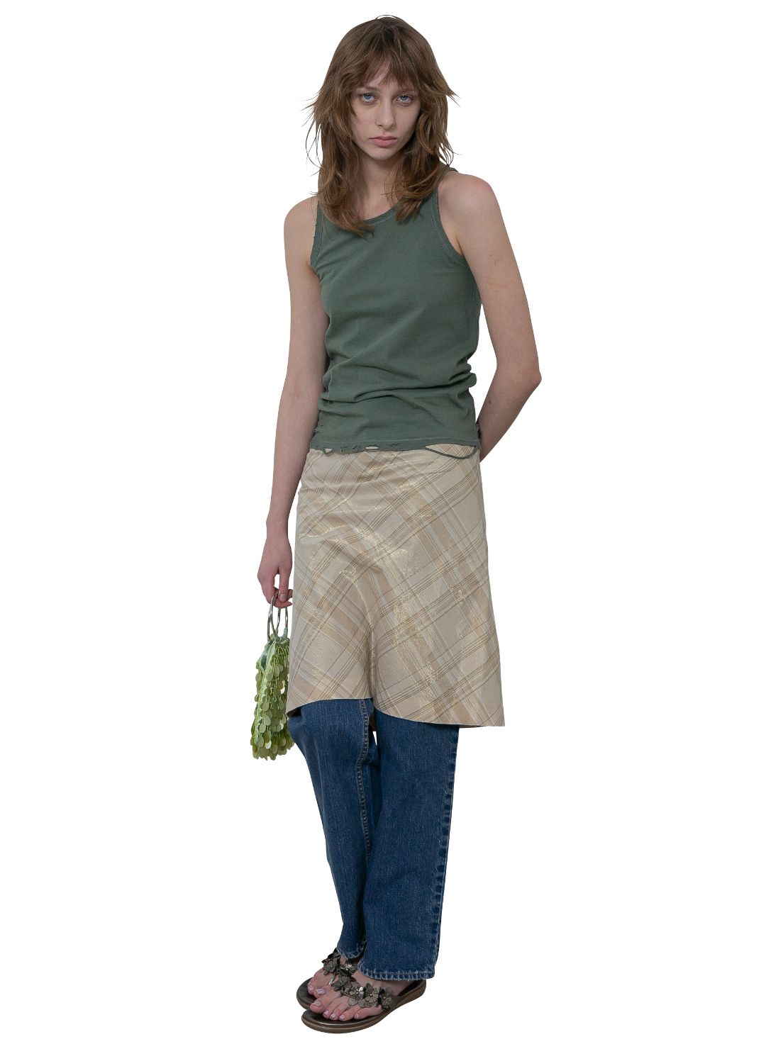 DISTRESS Regular Tank Top 詳細画像 Khaki 2