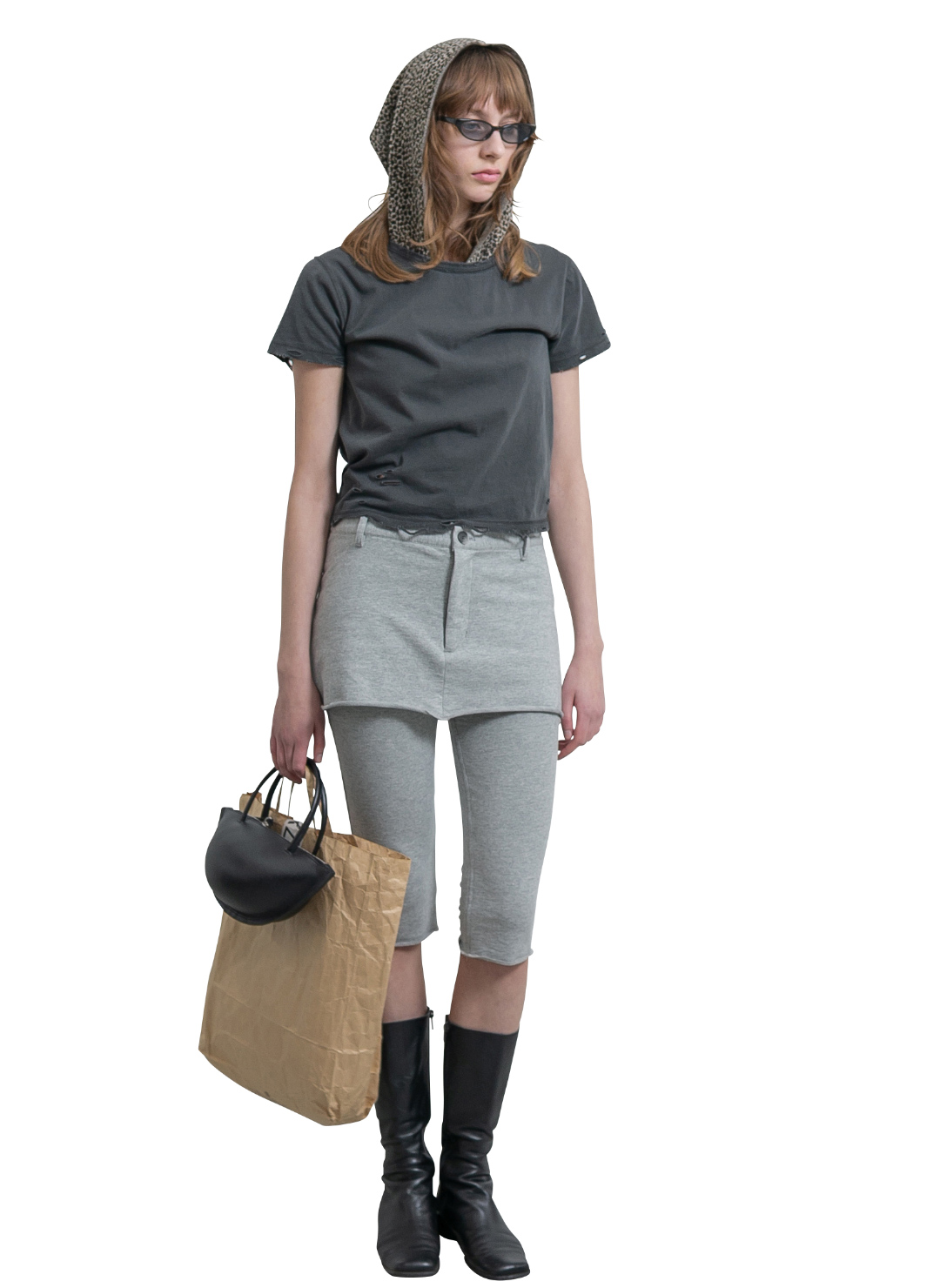 DISTRESS Regular T-Shirt  #FITTED 詳細画像 Gray 2