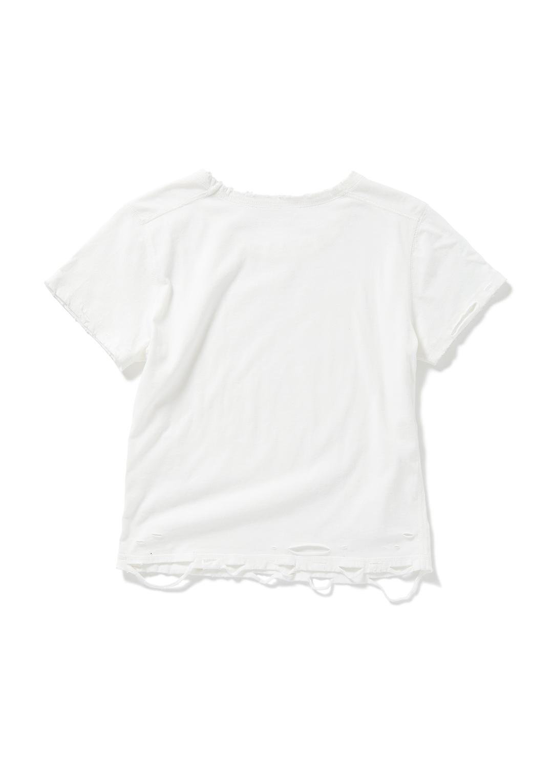 DISTRESS Regular T-Shirt  #FITTED 詳細画像 White 2