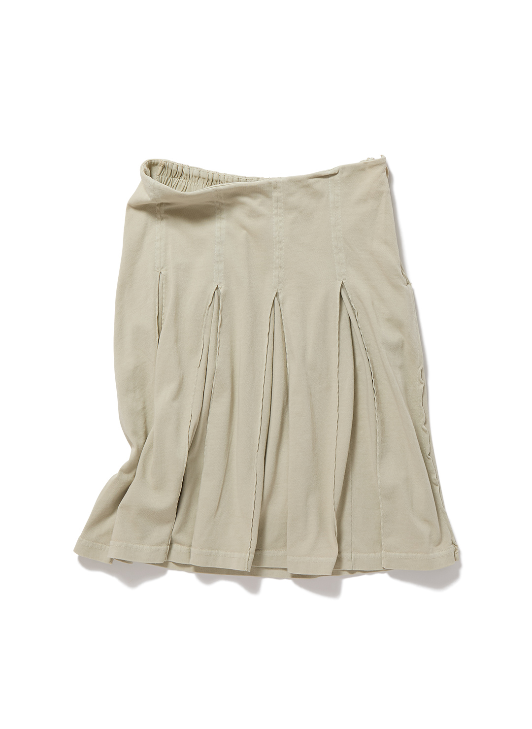 Pleated Jersey Skirt 詳細画像 Beige 1
