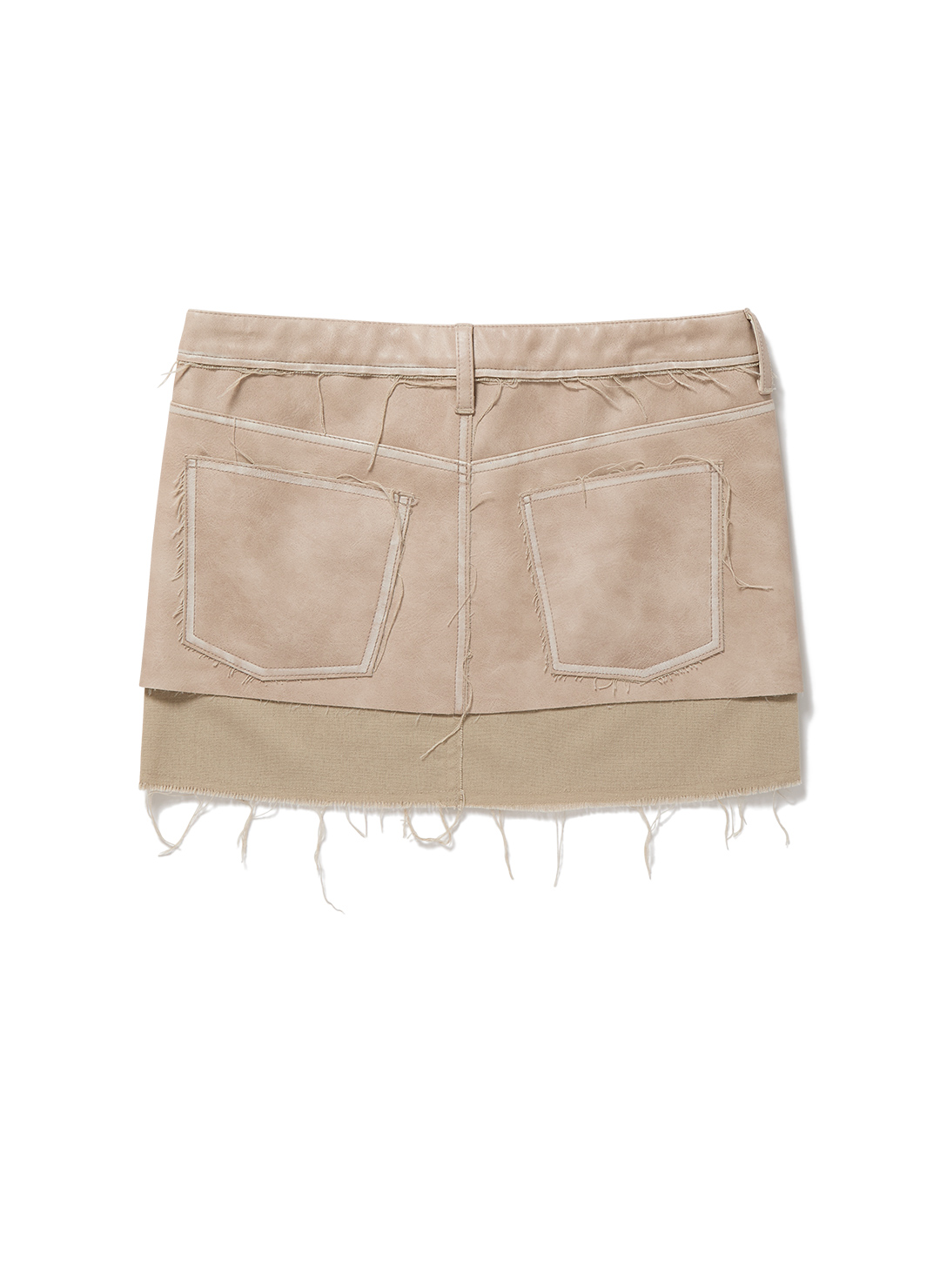 Washed Leather Mini Skirt 詳細画像 Pink 2