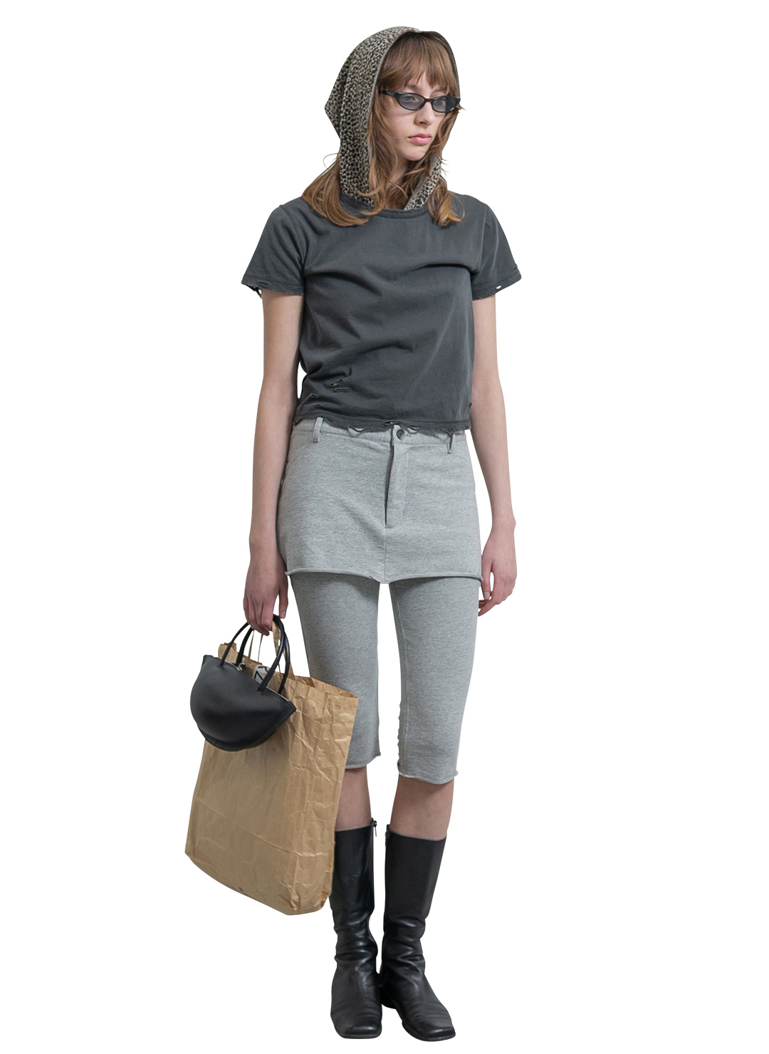 Easy Apron Skirt 詳細画像 Gray 2