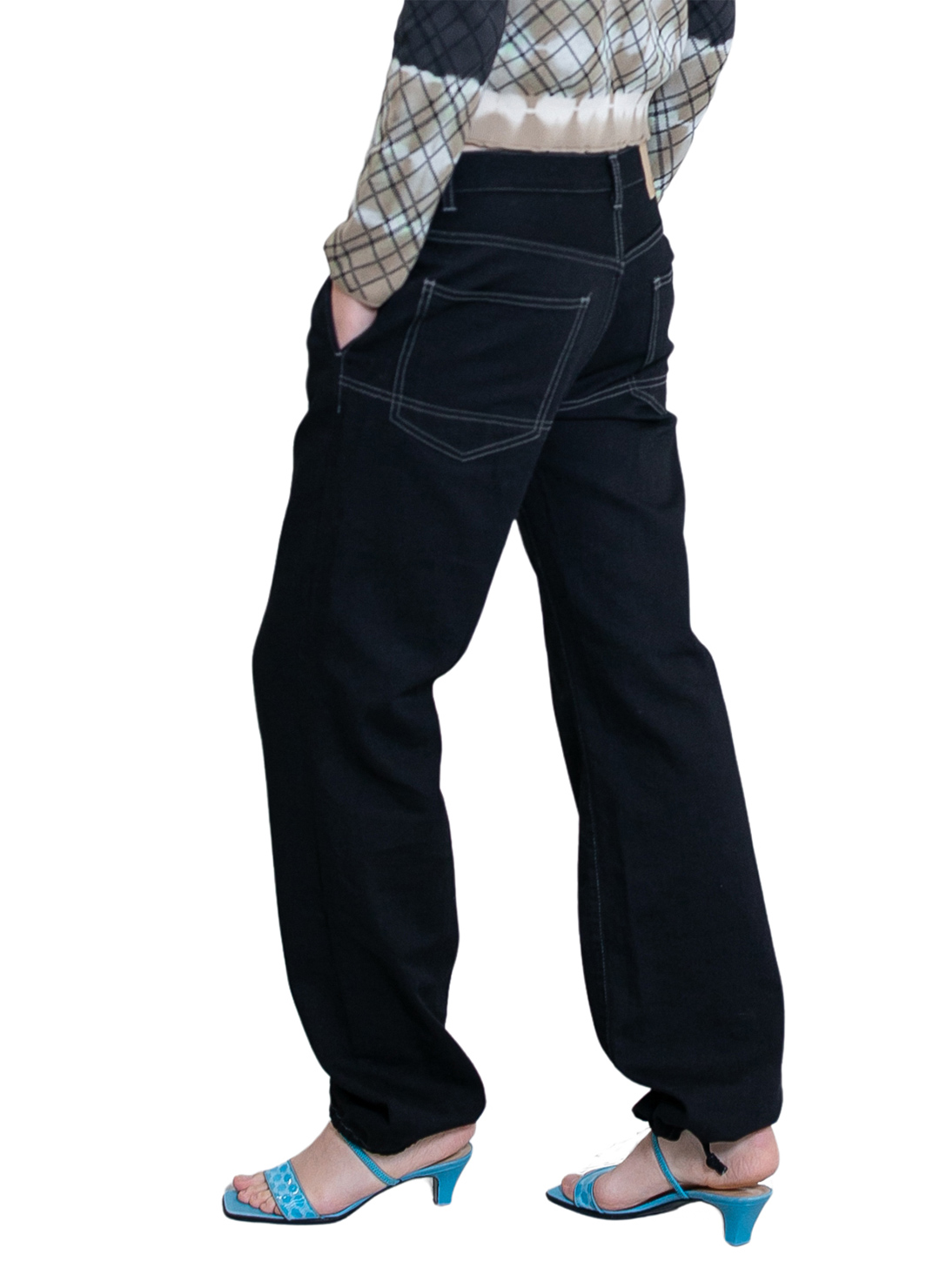 Low-slung Scratch Denim 詳細画像 Black 1