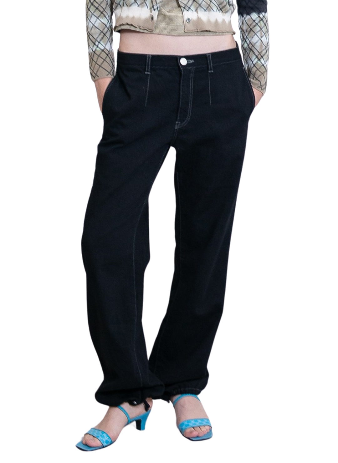 Low-slung Scratch Denim 詳細画像 Black 2