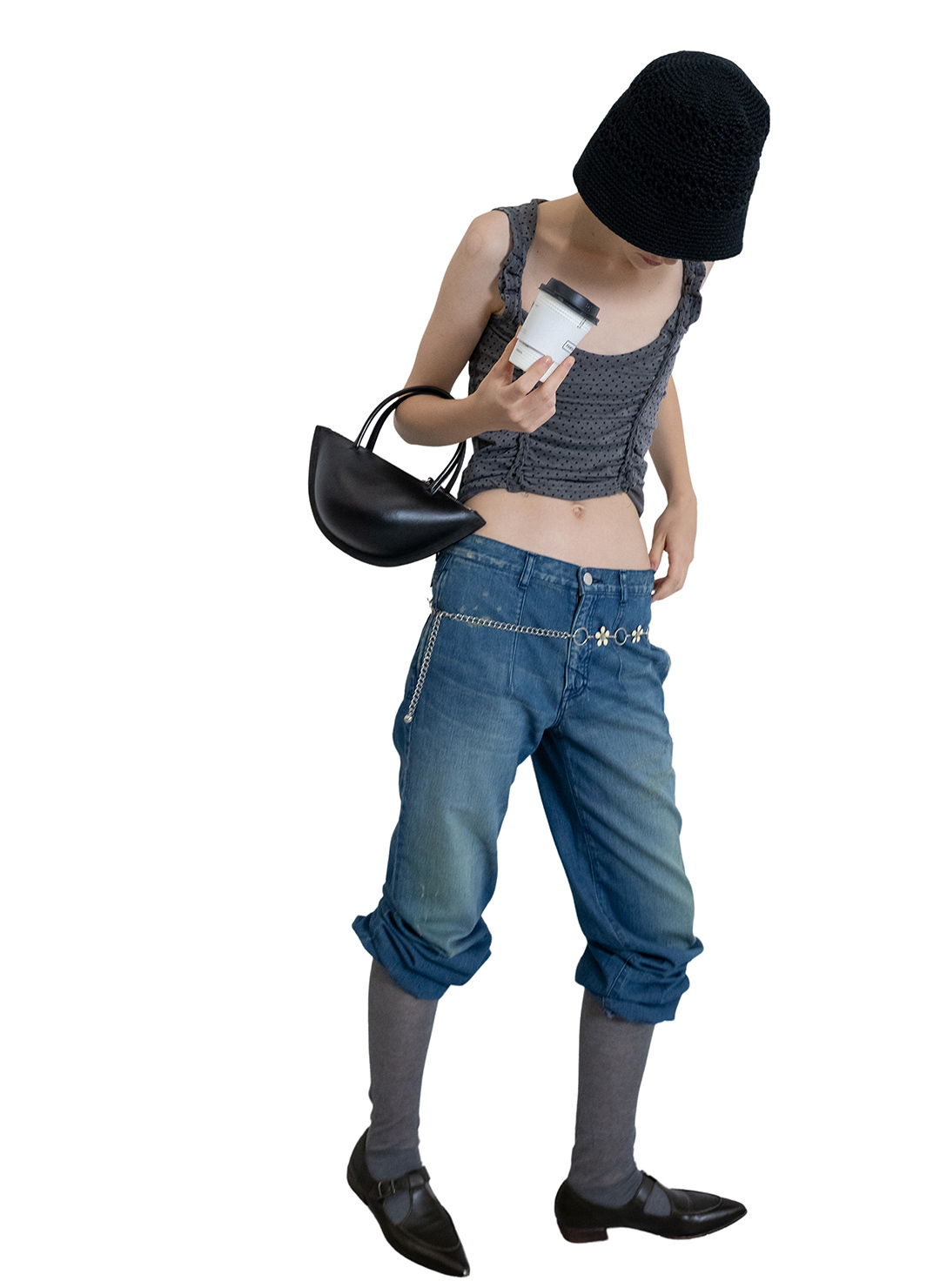 Low-slung Scratch Denim 詳細画像 Blue 5