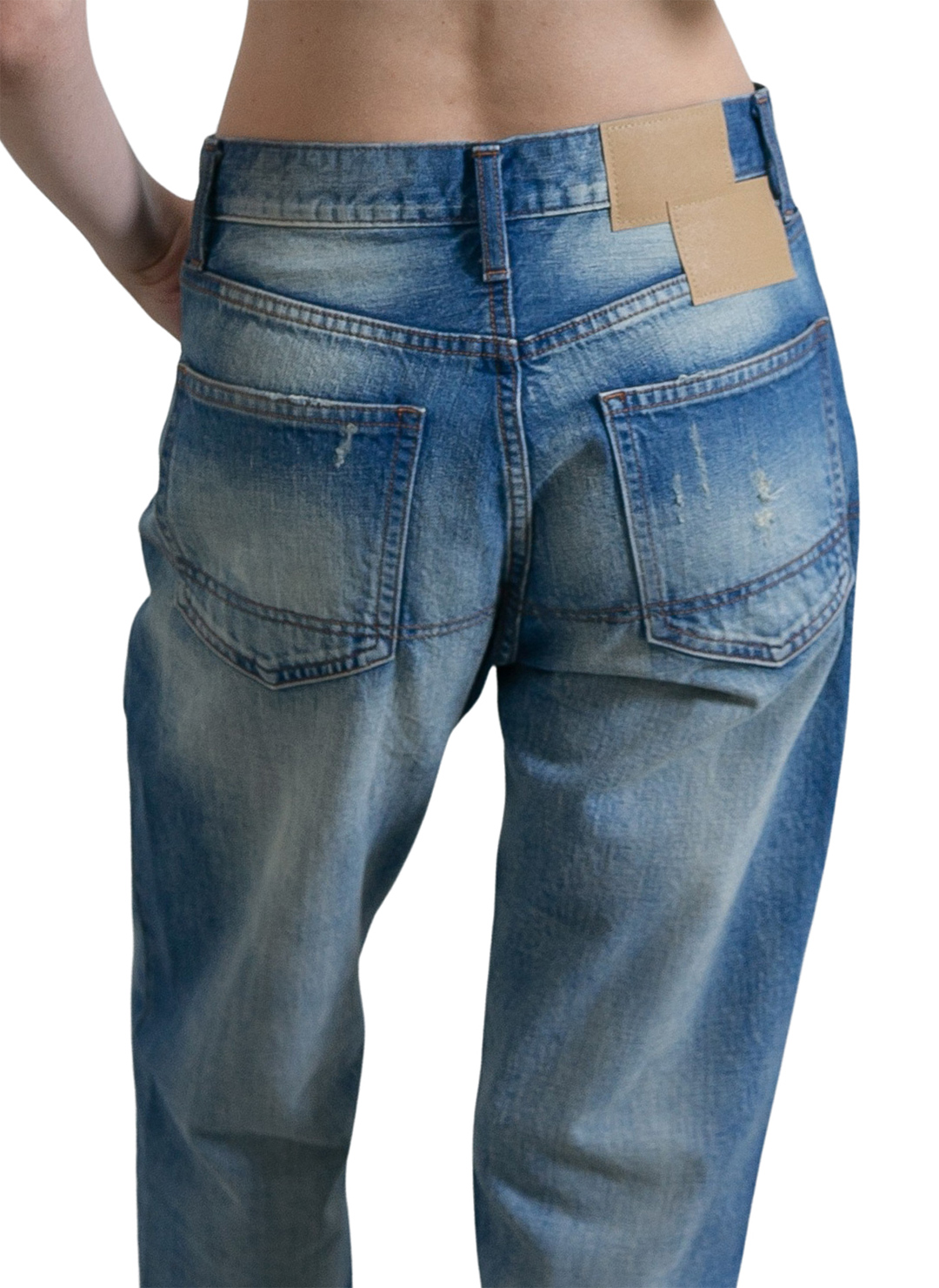 Washed-out Loose Straight Denim 詳細画像 Blue 4