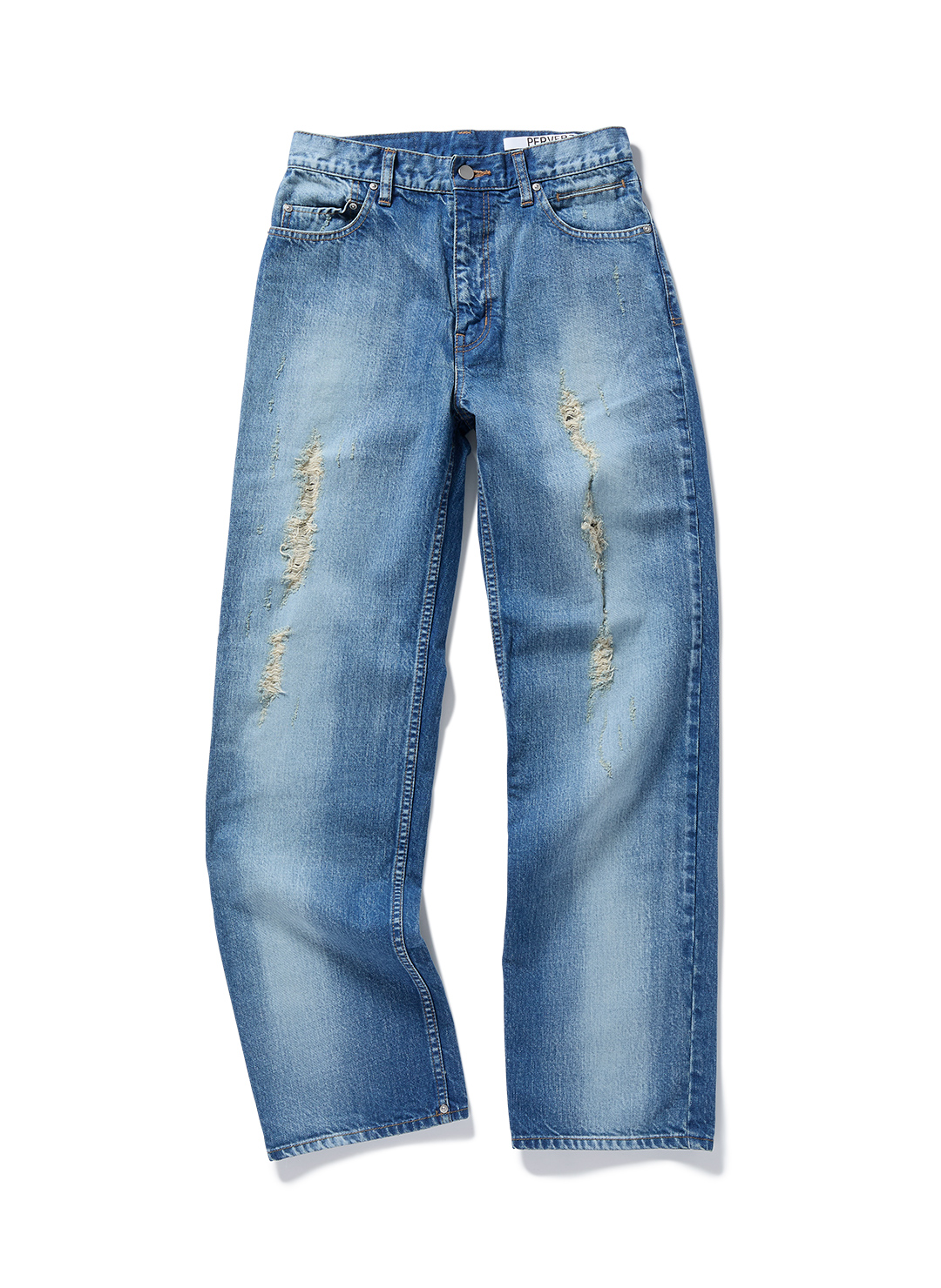 Washed-out Loose Straight Denim 詳細画像 Blue 1