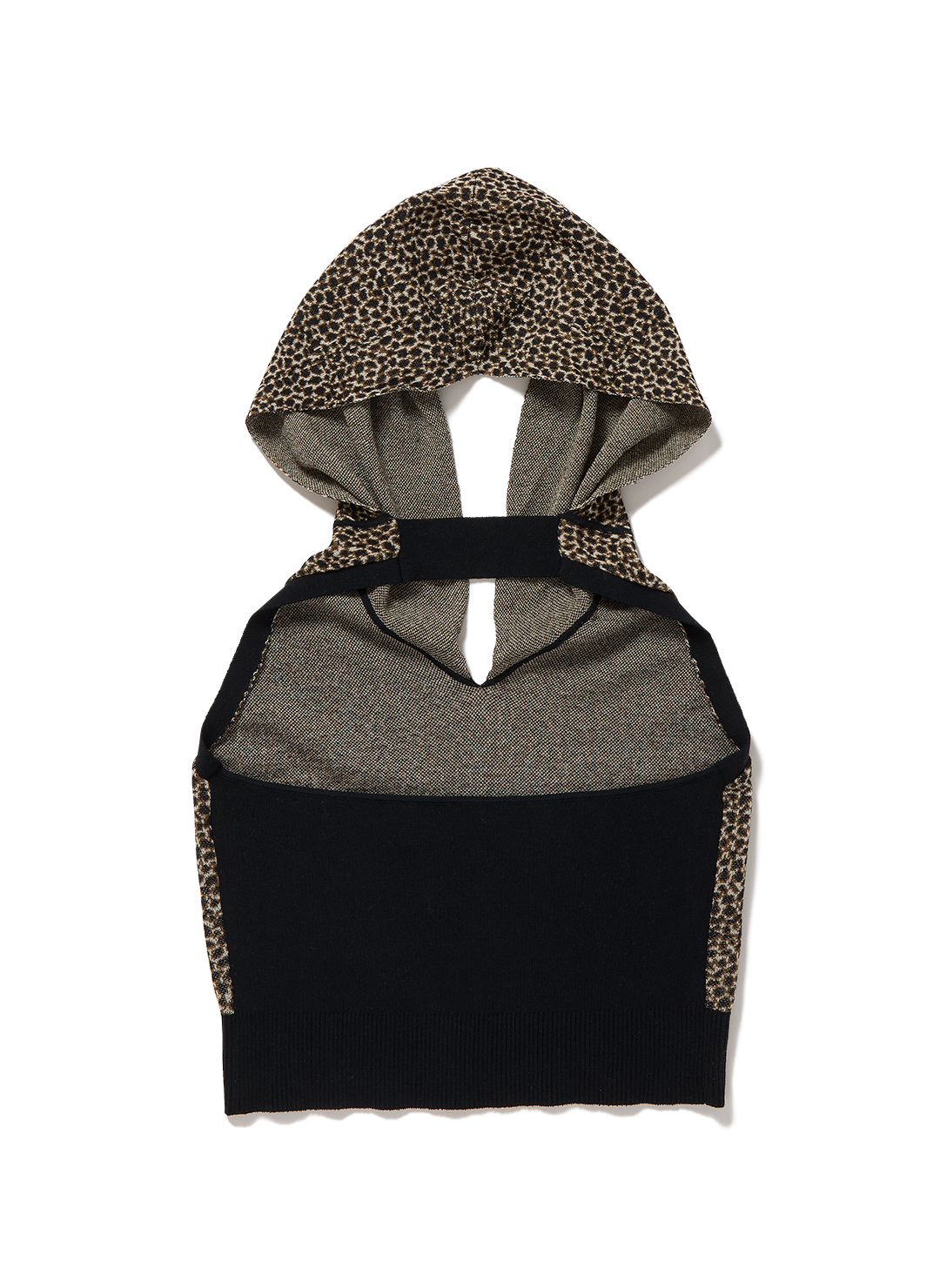 Cropped Hoodie Knit Top 詳細画像 Mix 2