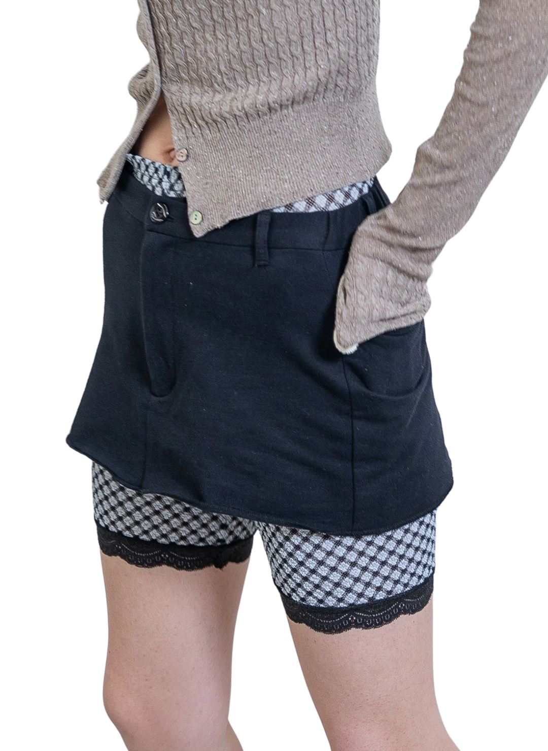 Lace Trim Shorts 詳細画像 Blue 1