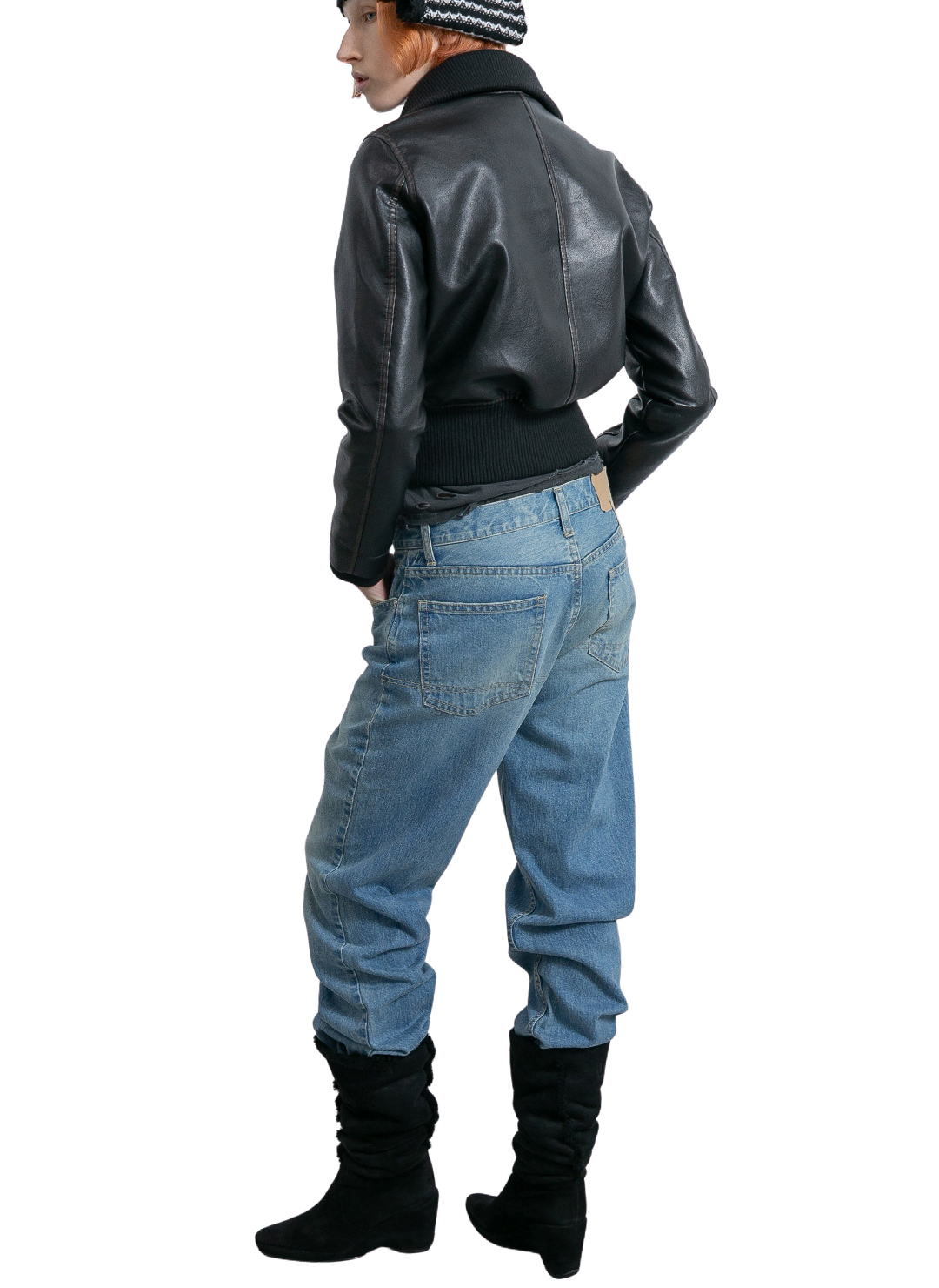Faded Leather Blouson 詳細画像 Black 4