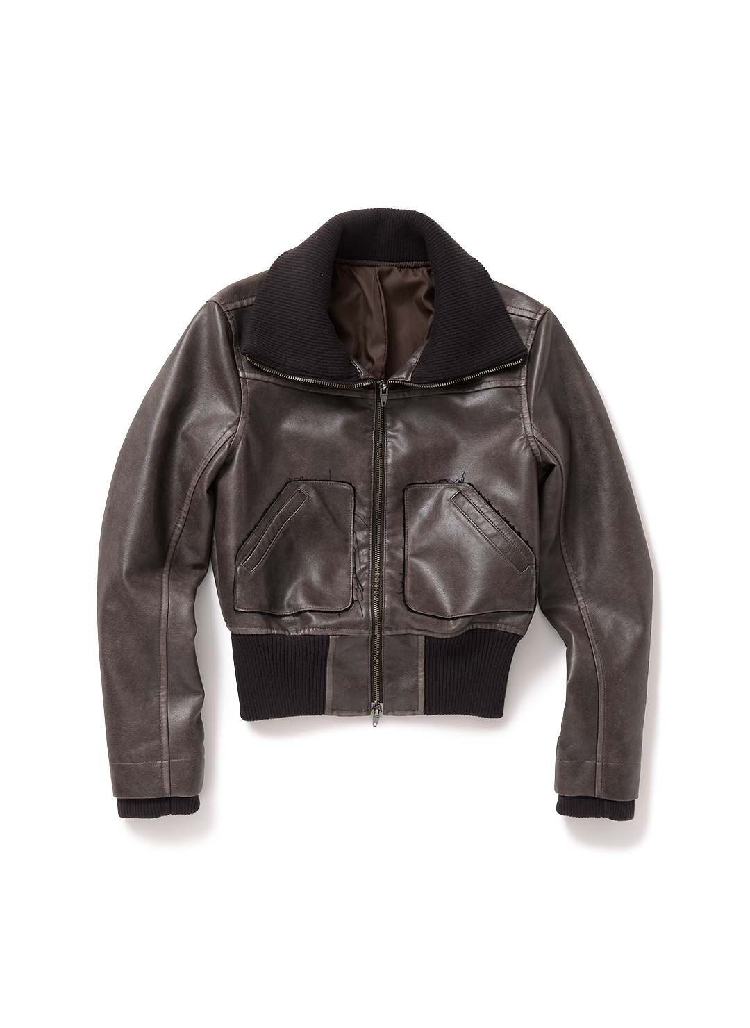 Faded Leather Blouson 詳細画像 Brown 1