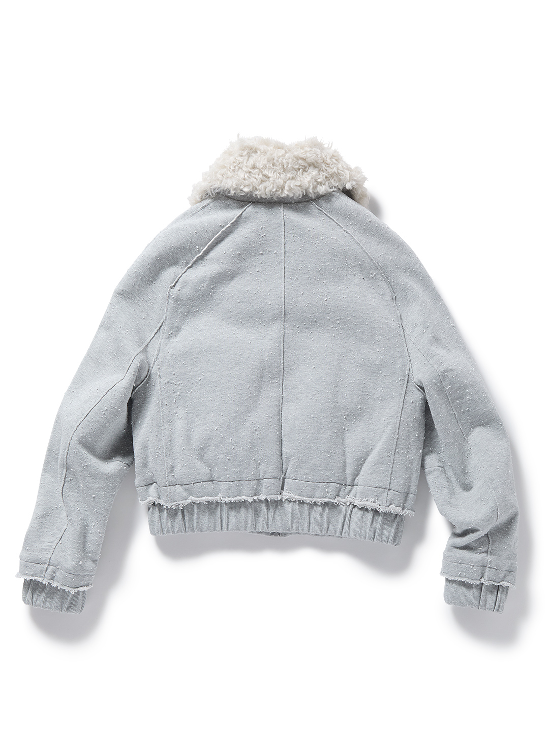 Fur Trimmed Sweat Blouson 詳細画像 Gray 2