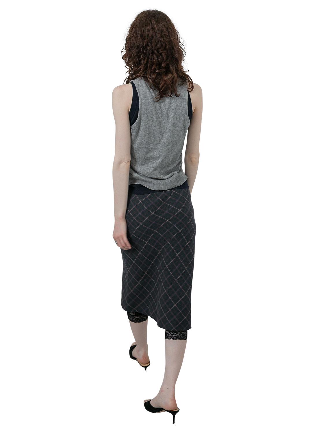 Eyelet Layered Knit Top  詳細画像 Gray 3