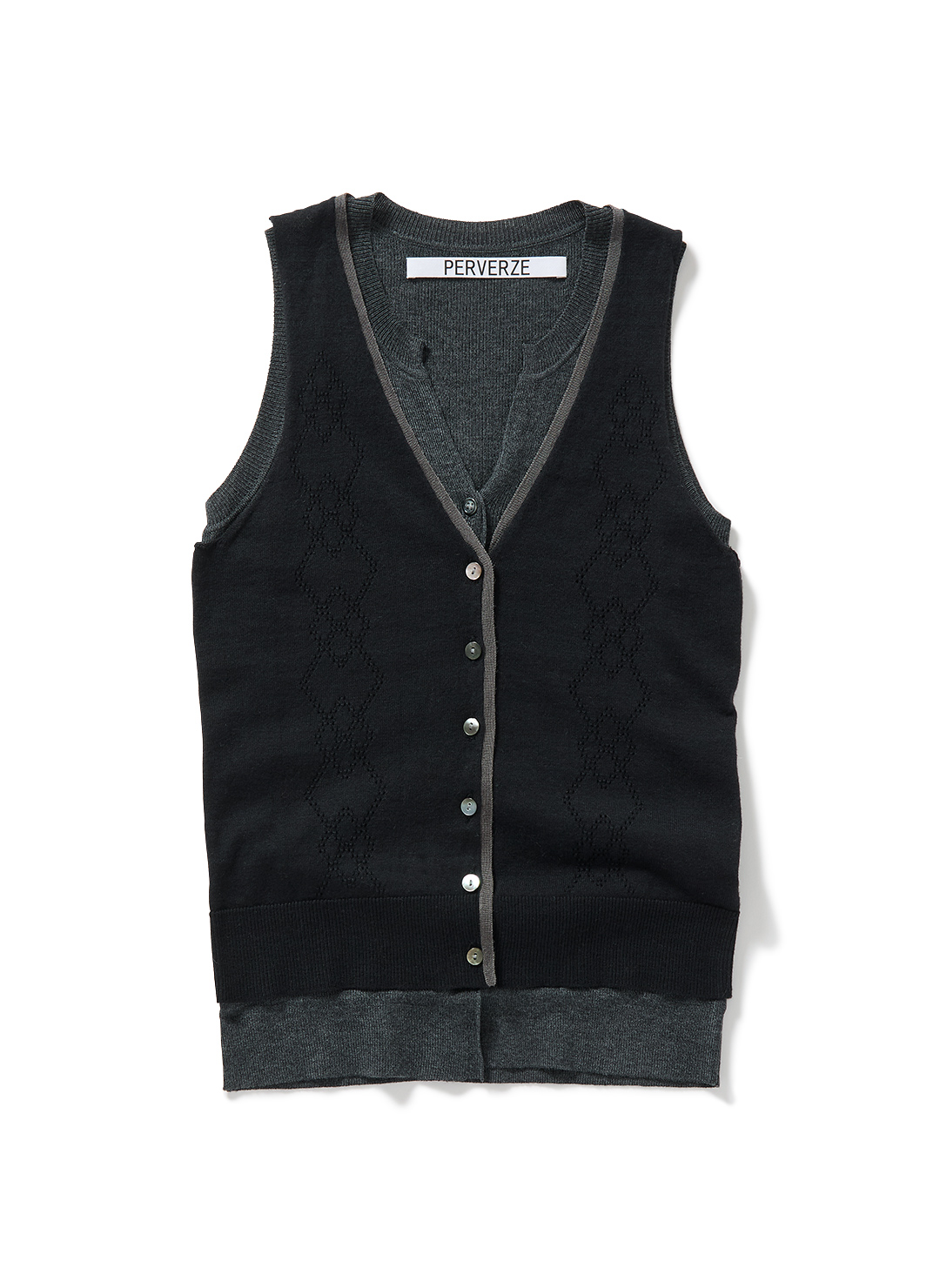 Eyelet Layered Knit Top 