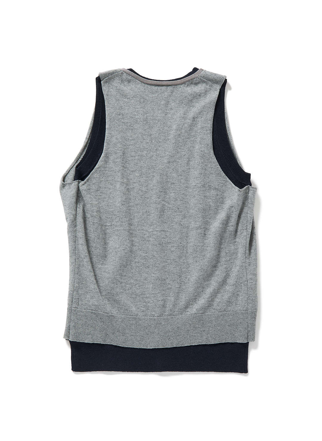Eyelet Layered Knit Top  詳細画像 Gray 2