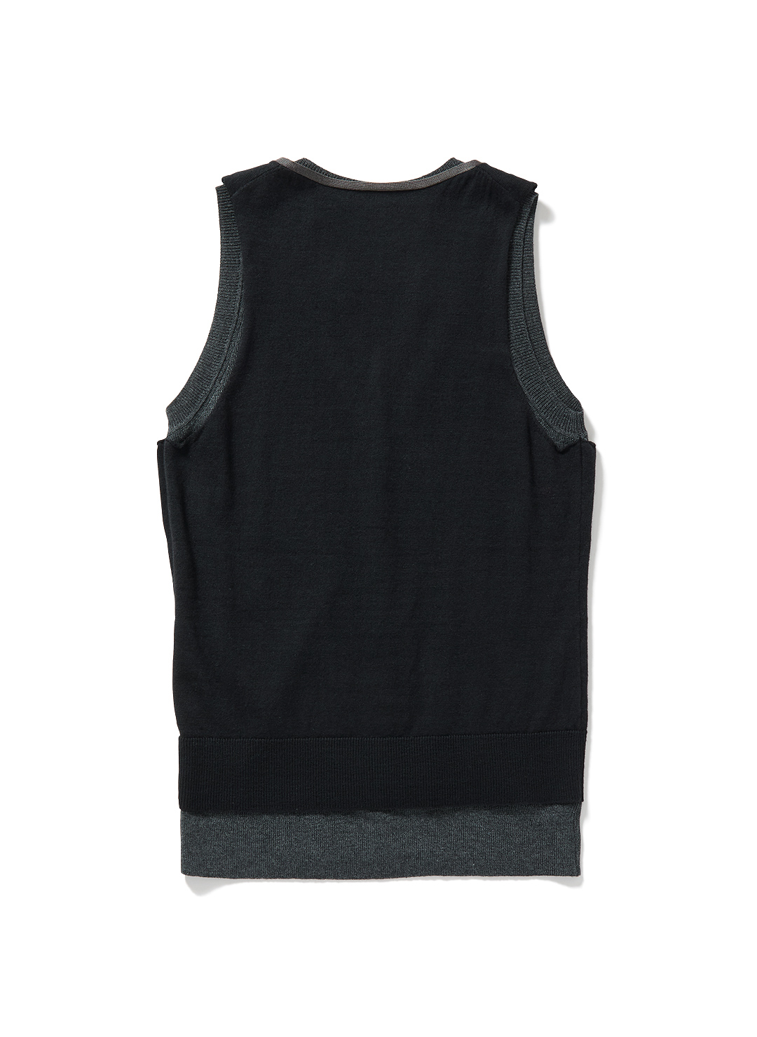 Eyelet Layered Knit Top  詳細画像 Black 2
