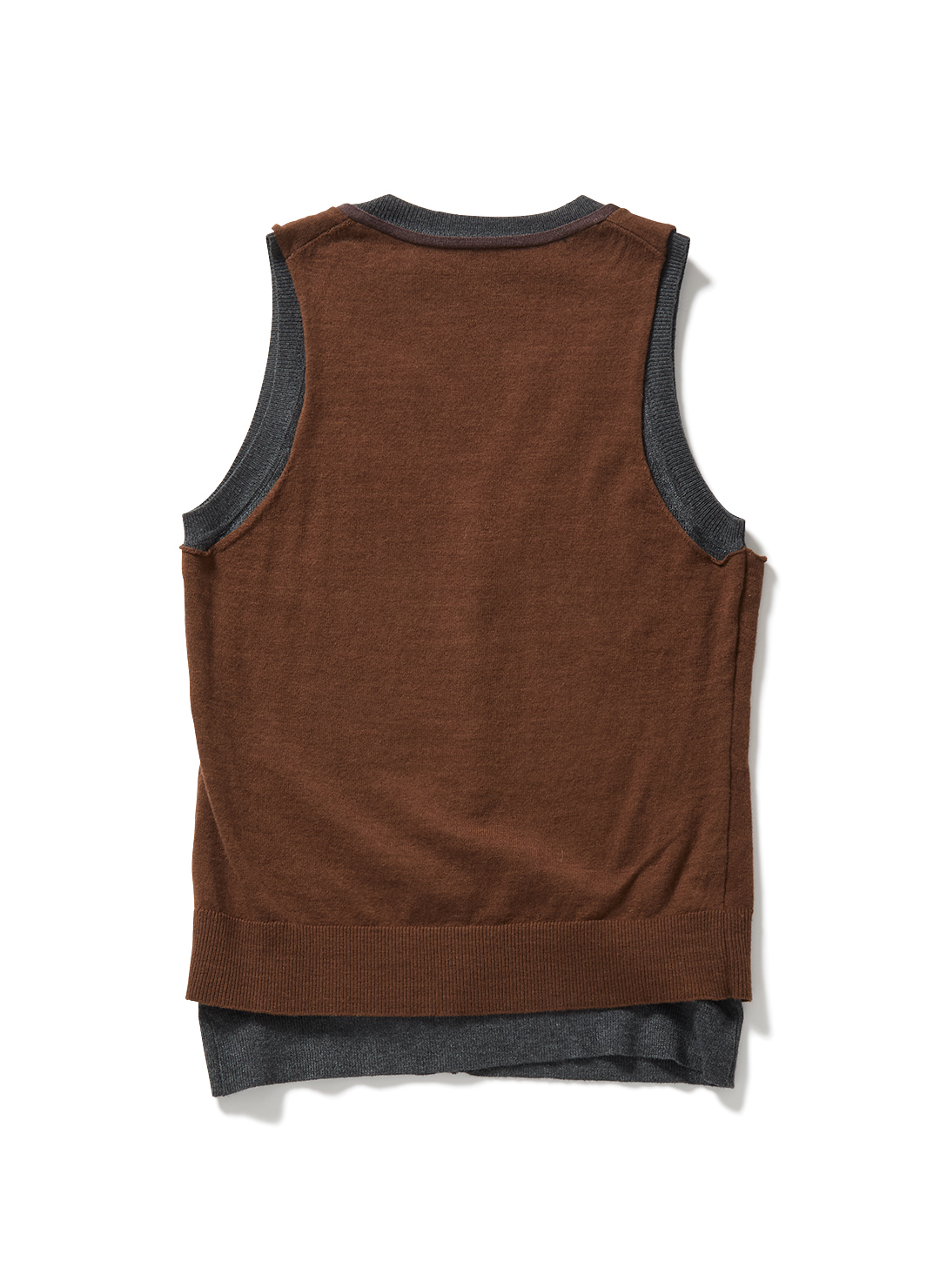 Eyelet Layered Knit Top  詳細画像 Brown 2