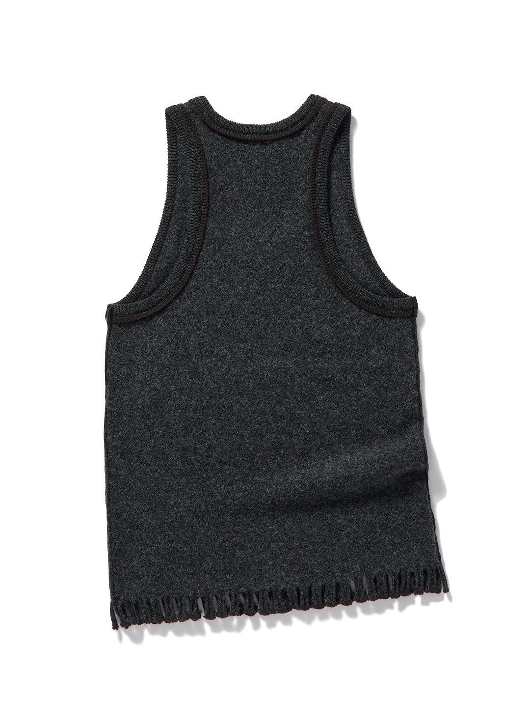 Mini Fringe Knit Top 詳細画像 Gray 2