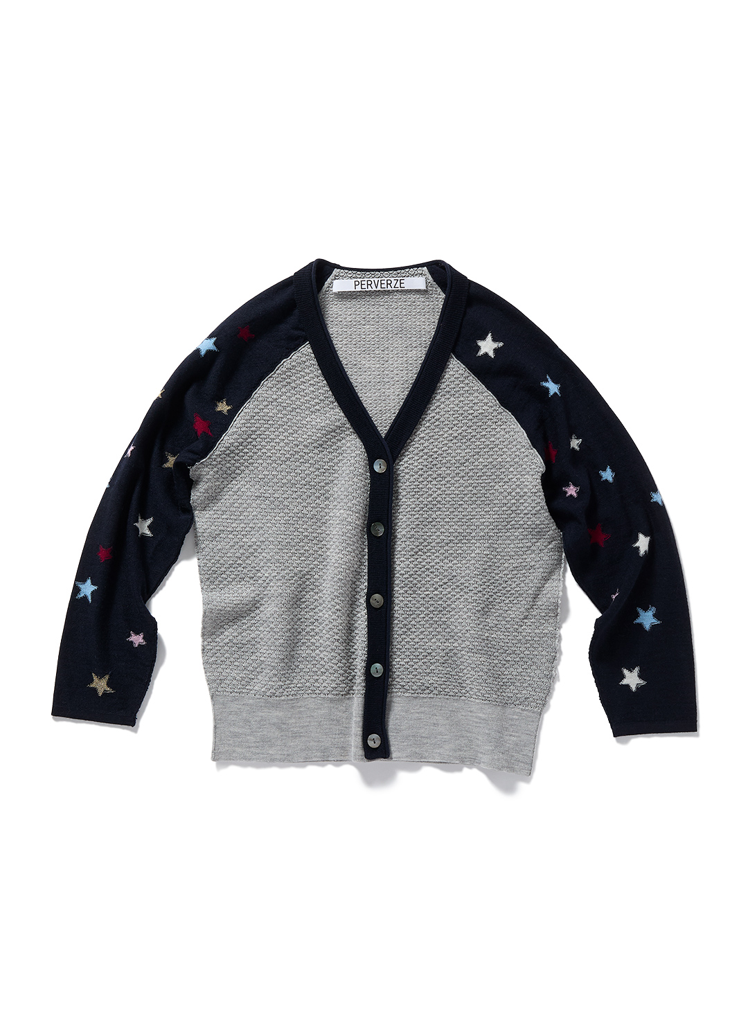 Star Sleeve Raglan Knit Cardigan 