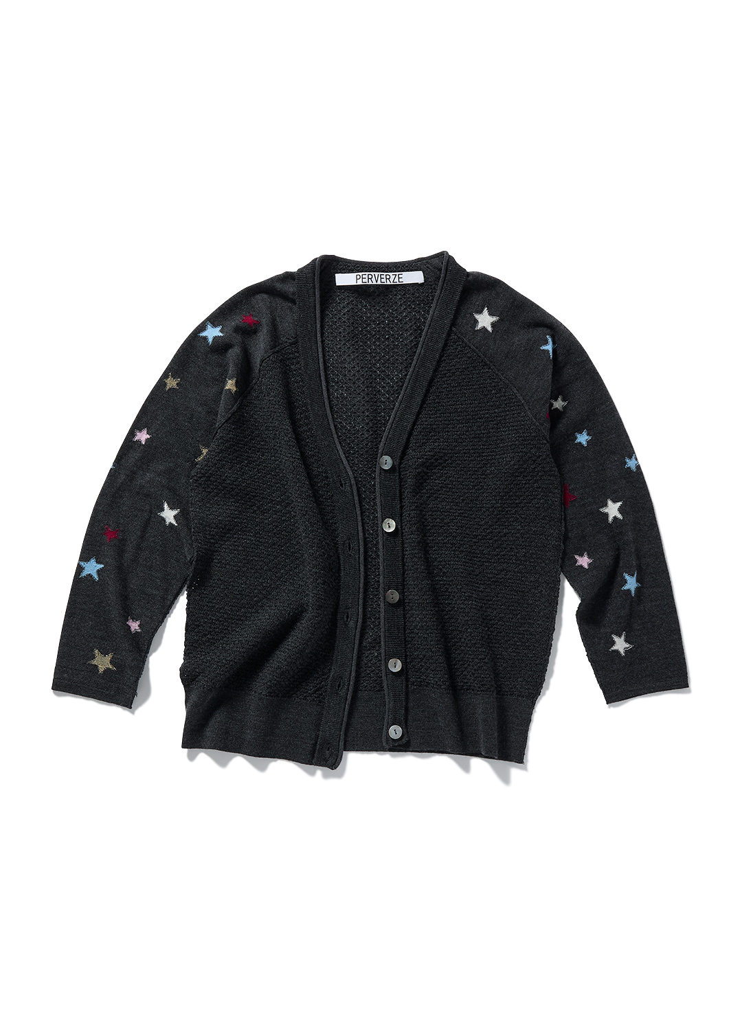 Star Sleeve Raglan Knit Cardigan  詳細画像 Navy 1