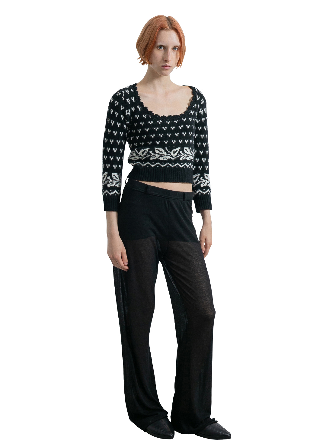 Birds Eye Tiny Knit 詳細画像 Black 3
