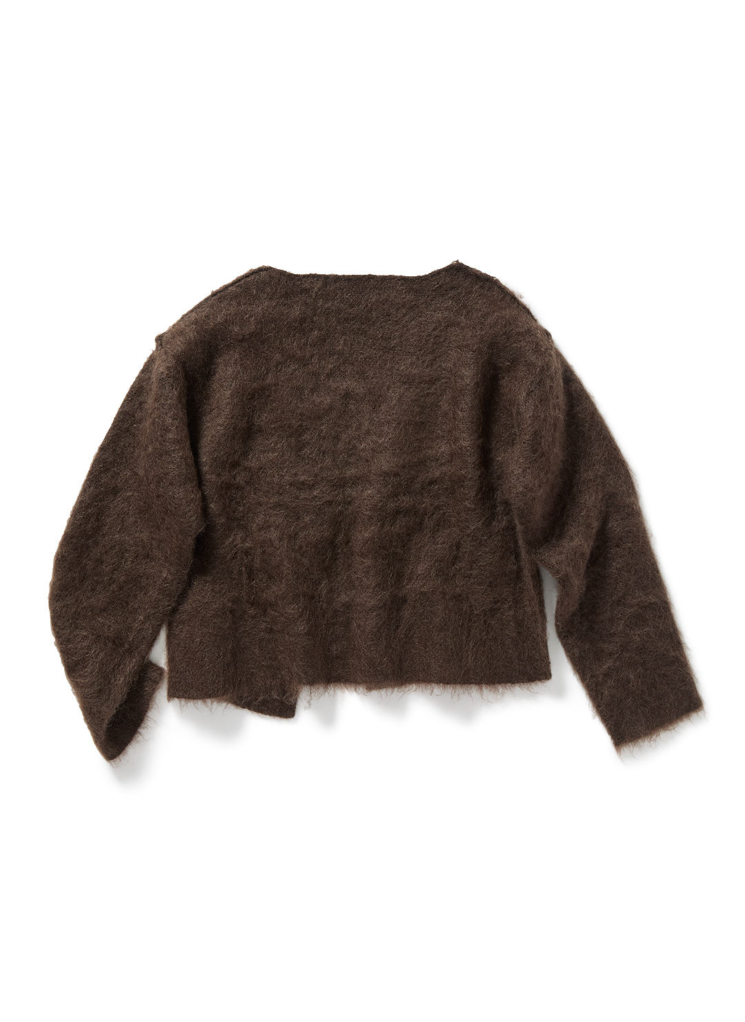 Wide Slit Argyle Line Cardigan 詳細画像 Brown 2
