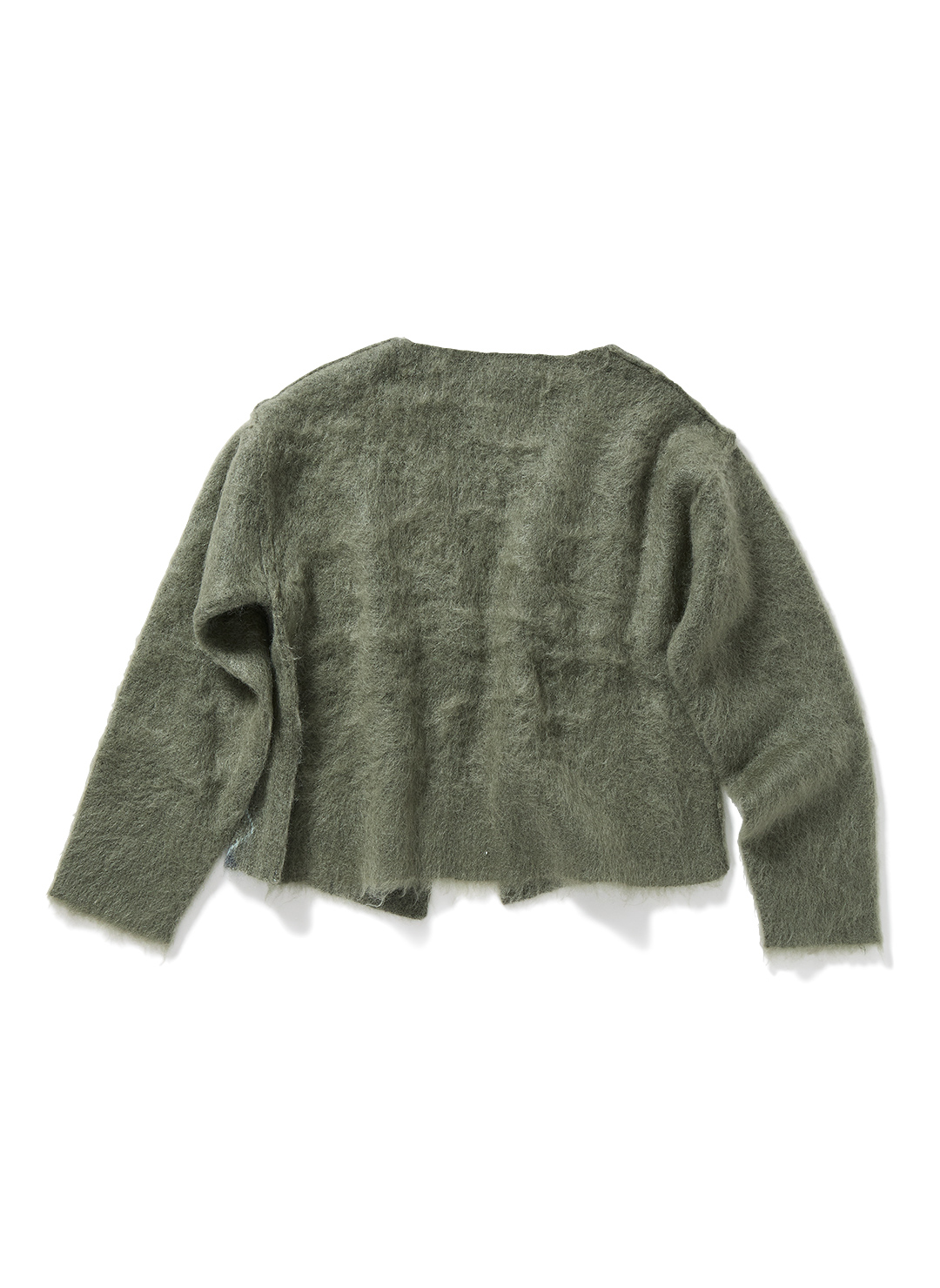 Wide Slit Argyle Line Cardigan 詳細画像 Khaki 2