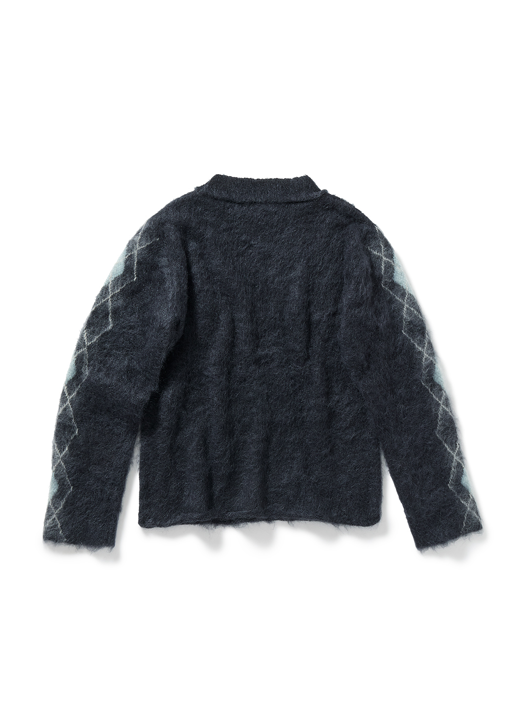 Argyle Line Knit Top 詳細画像 Gray 2