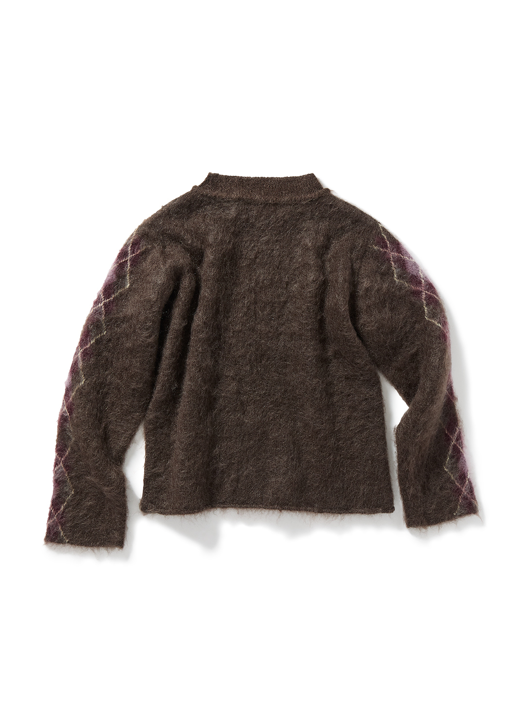Argyle Line Knit Top 詳細画像 Brown 2