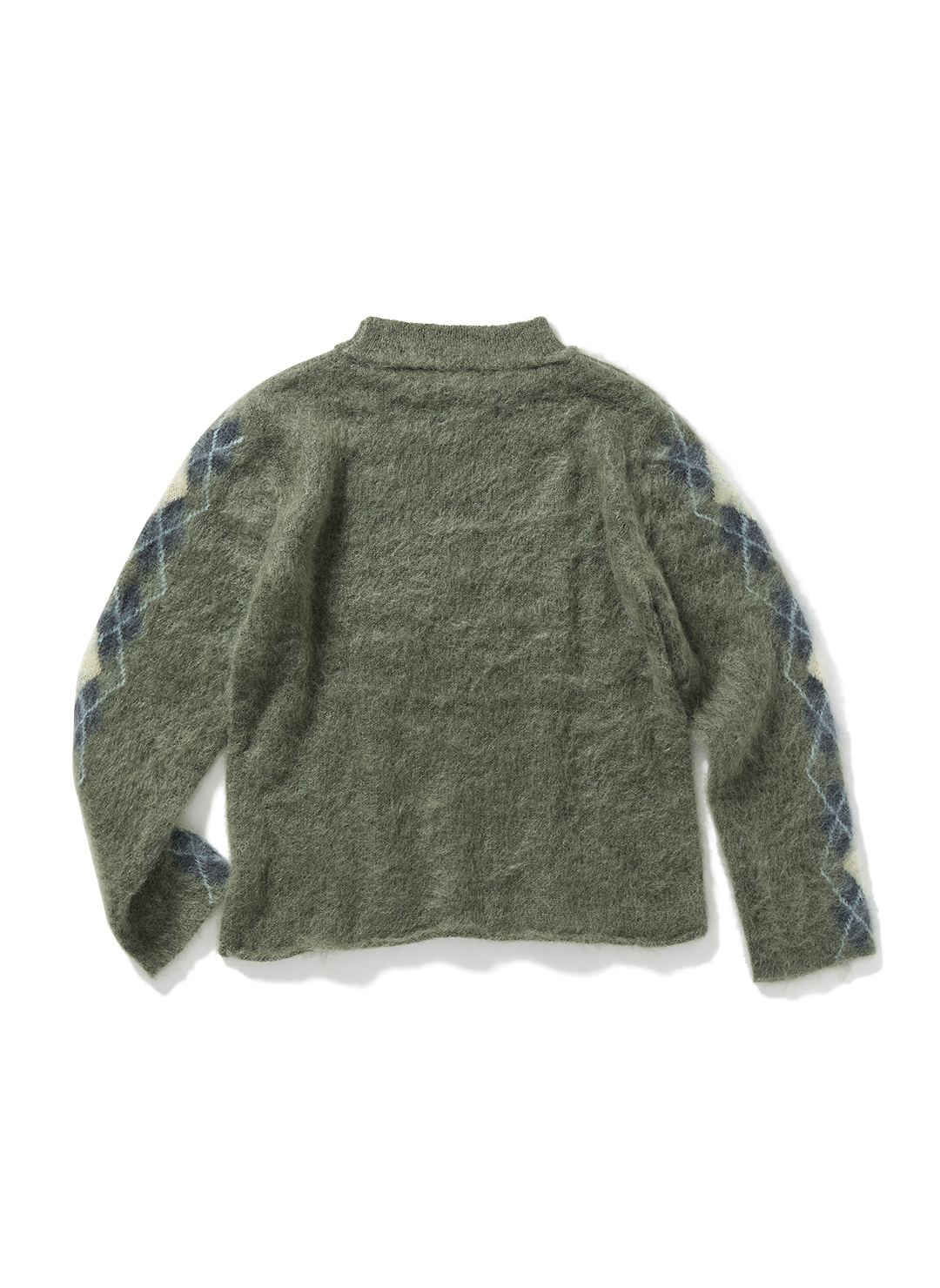 Argyle Line Knit Top 詳細画像 Khaki 2