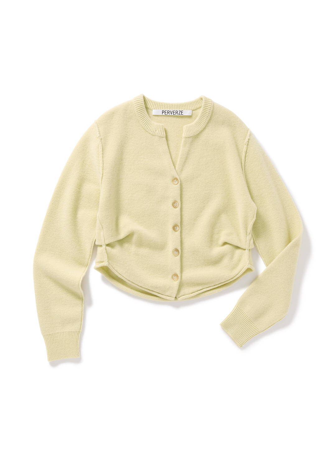 Side-Tuck Knit Cardigan 詳細画像 Cream 1