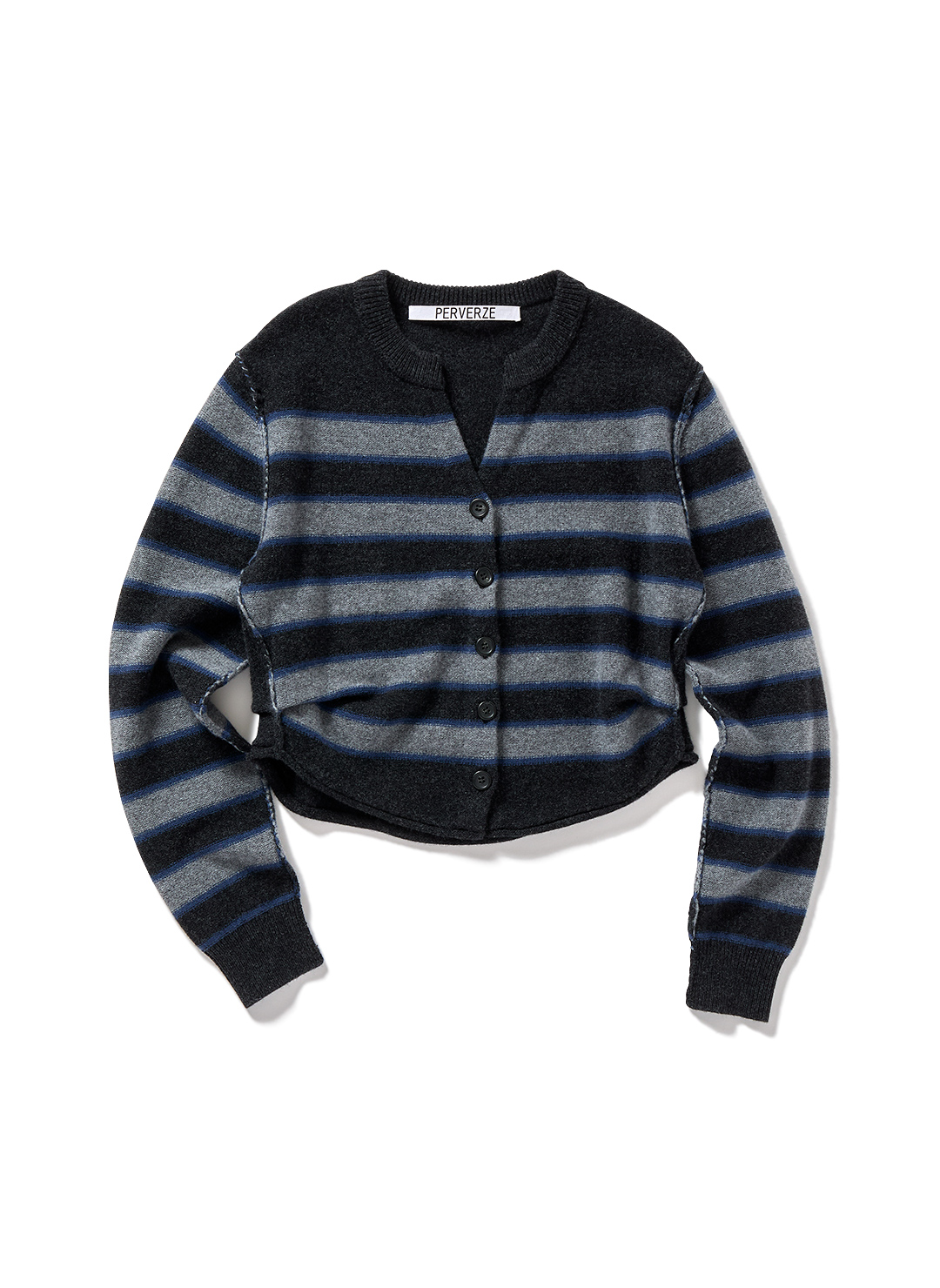 Side-Tuck Knit Cardigan 詳細画像 Mix 1