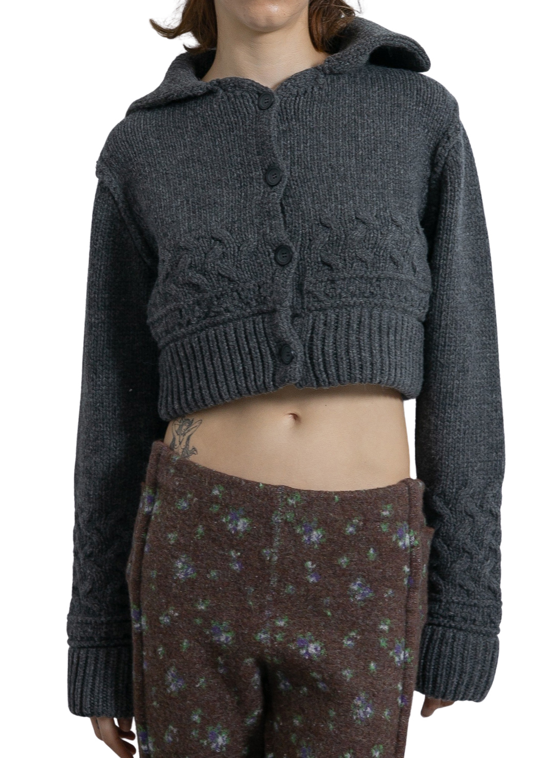 Chunky Cable Wool Knit Cardigan