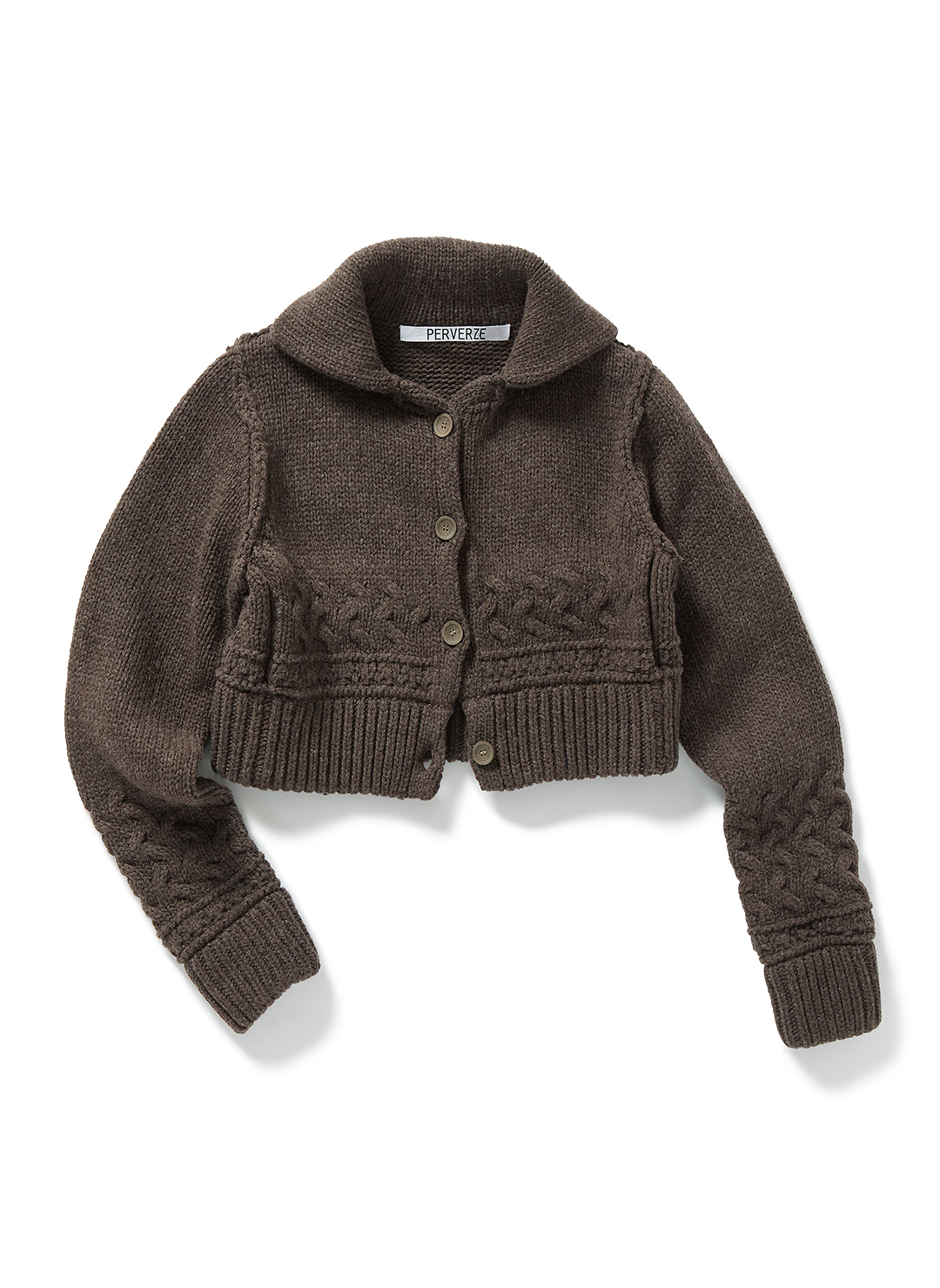 Chunky Cable Wool Knit Cardigan