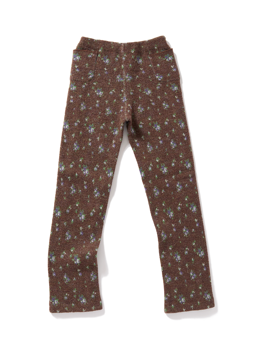 Floral Dot Knit Pants 詳細画像 Brown 2