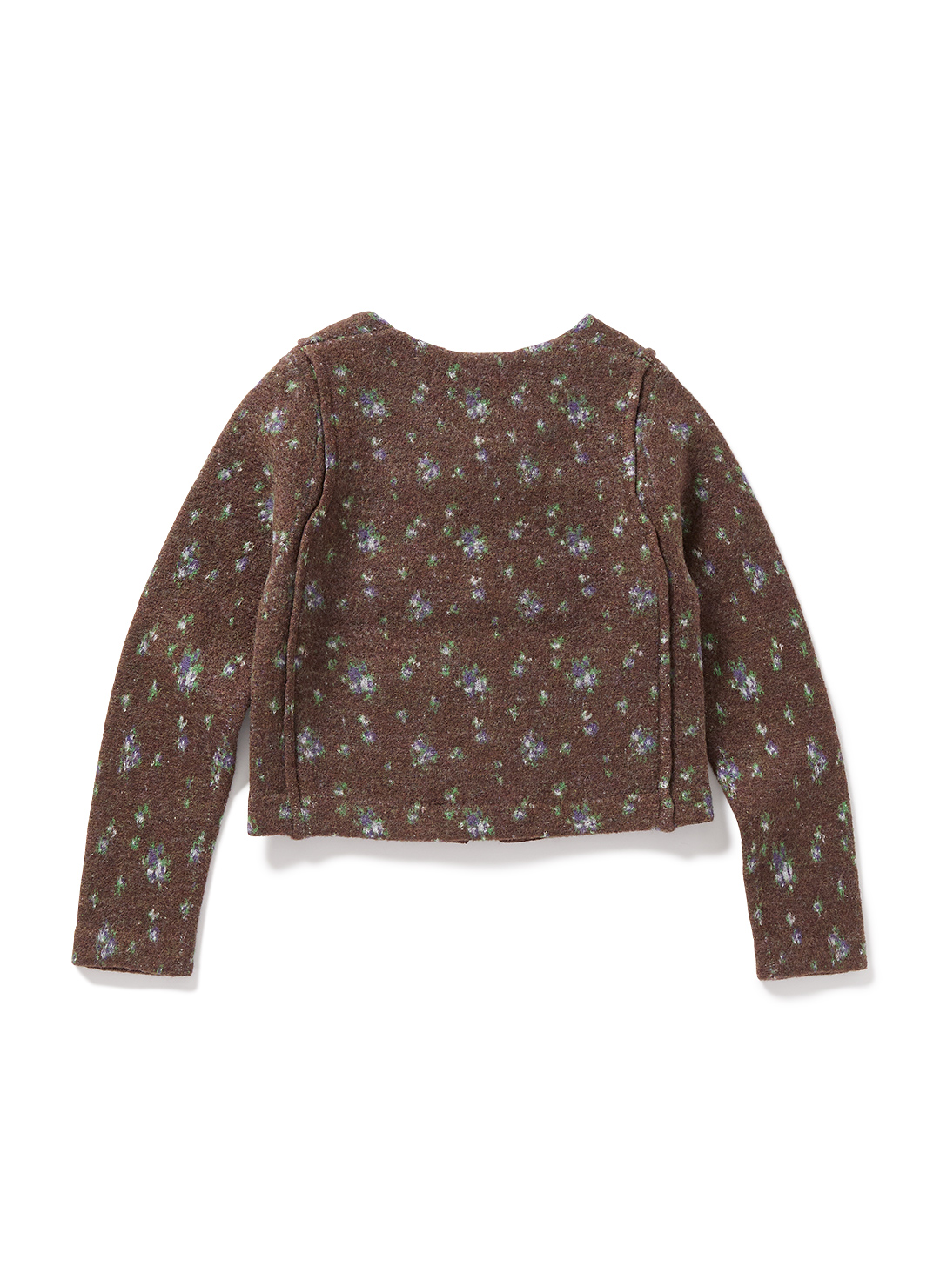 Floral Dot Knit Cardigan 詳細画像 Brown 2