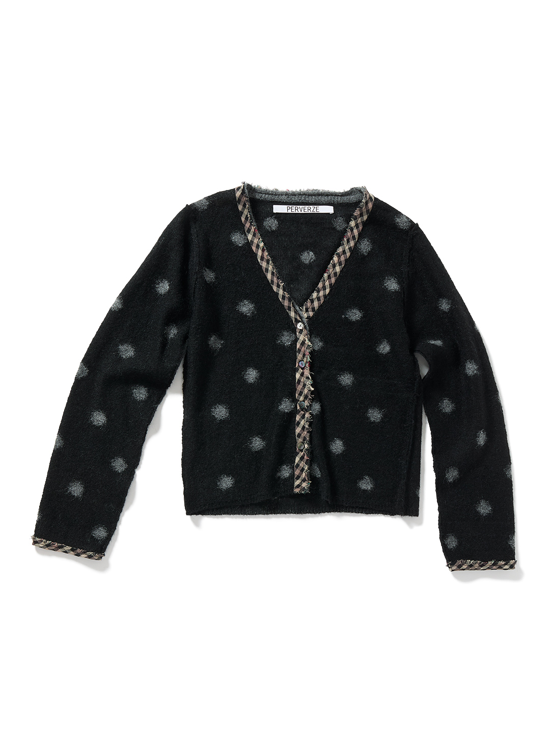 Jacquard Dot Knit Cardigan