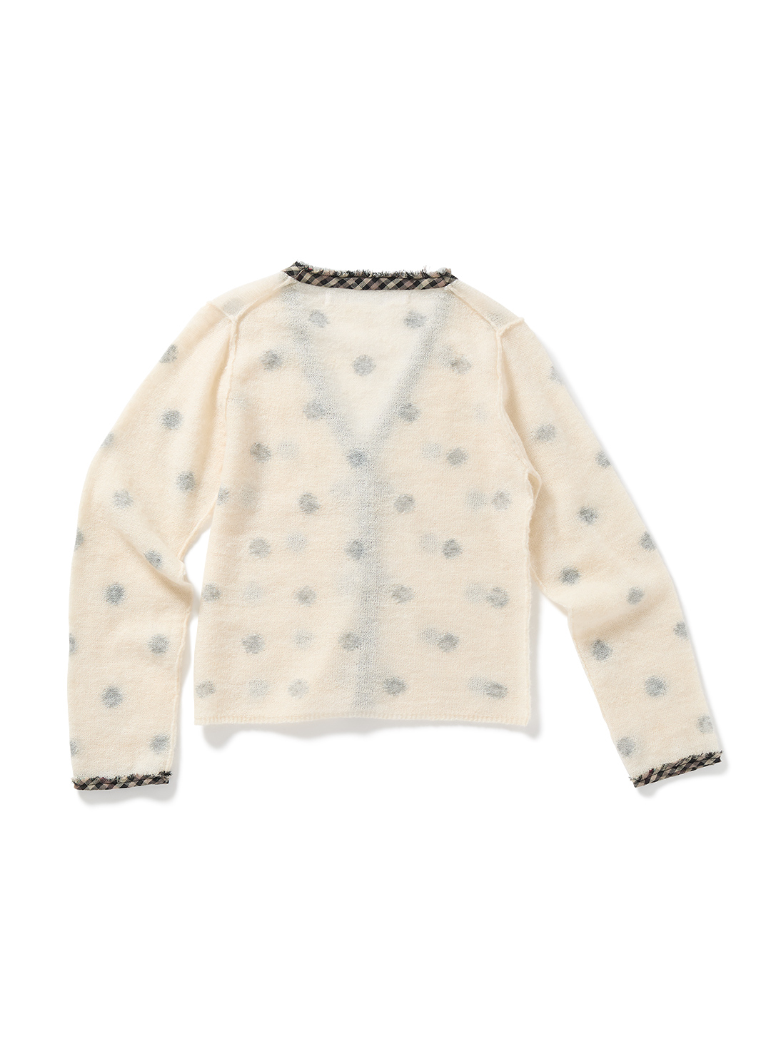 Jacquard Dot Knit Cardigan 詳細画像 White 2
