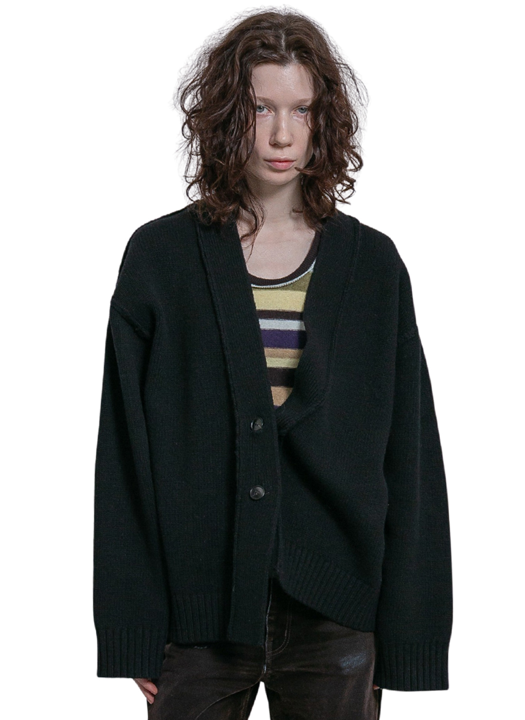 Bulk Knit Cardigan 詳細画像 Black 2