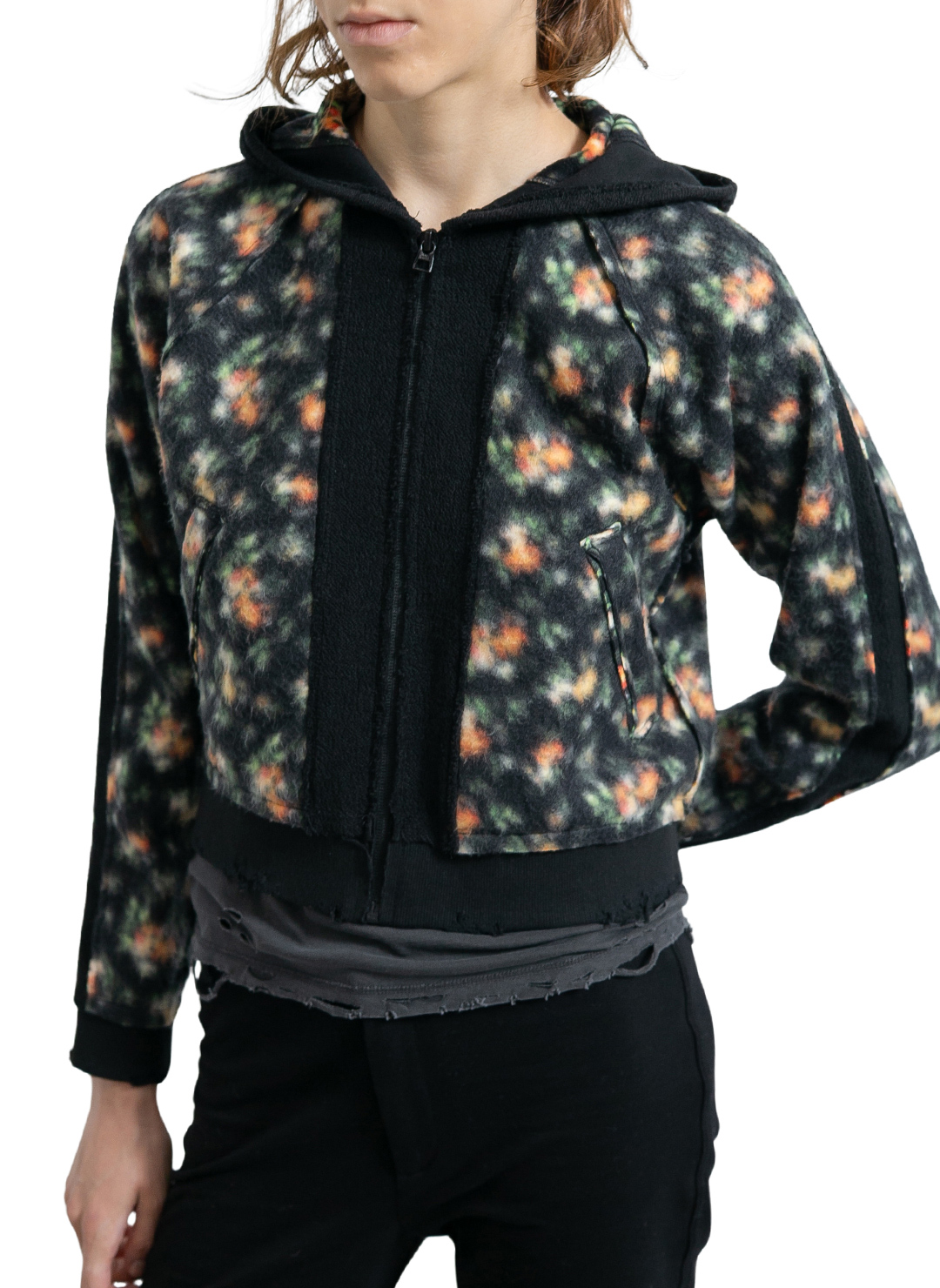 Floral Hoodie 詳細画像 Black 1