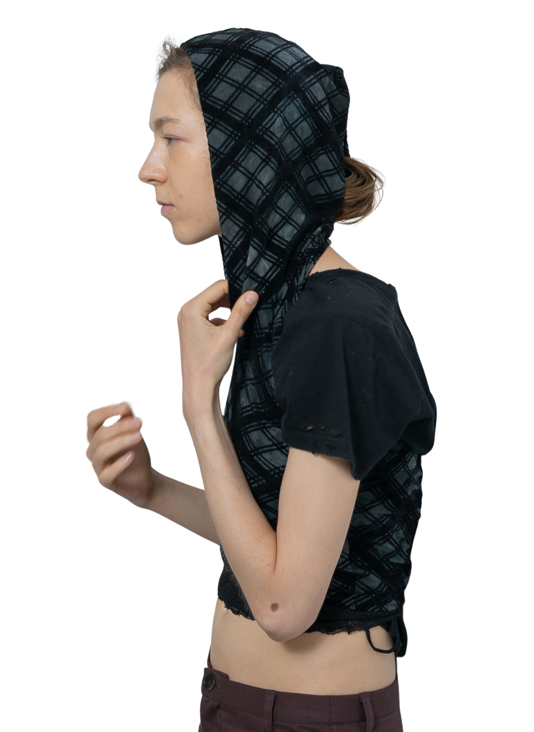 Hood Open-Back Top 詳細画像 Black 2