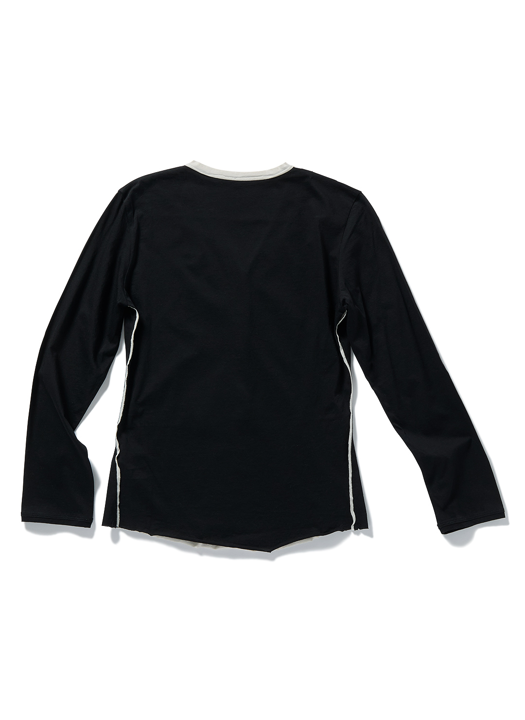 Layered Henley Long T-Shirts 詳細画像 Black 2