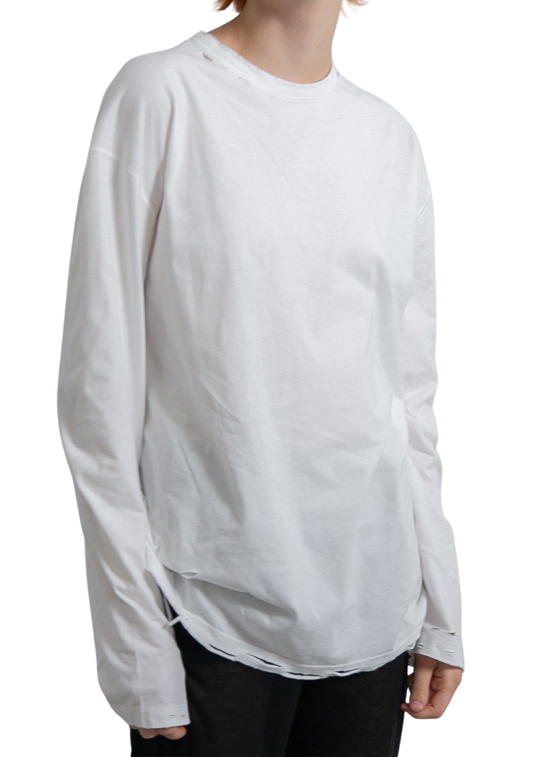 DISTRESS Long Sleeve T-Shirt 詳細画像 White 2