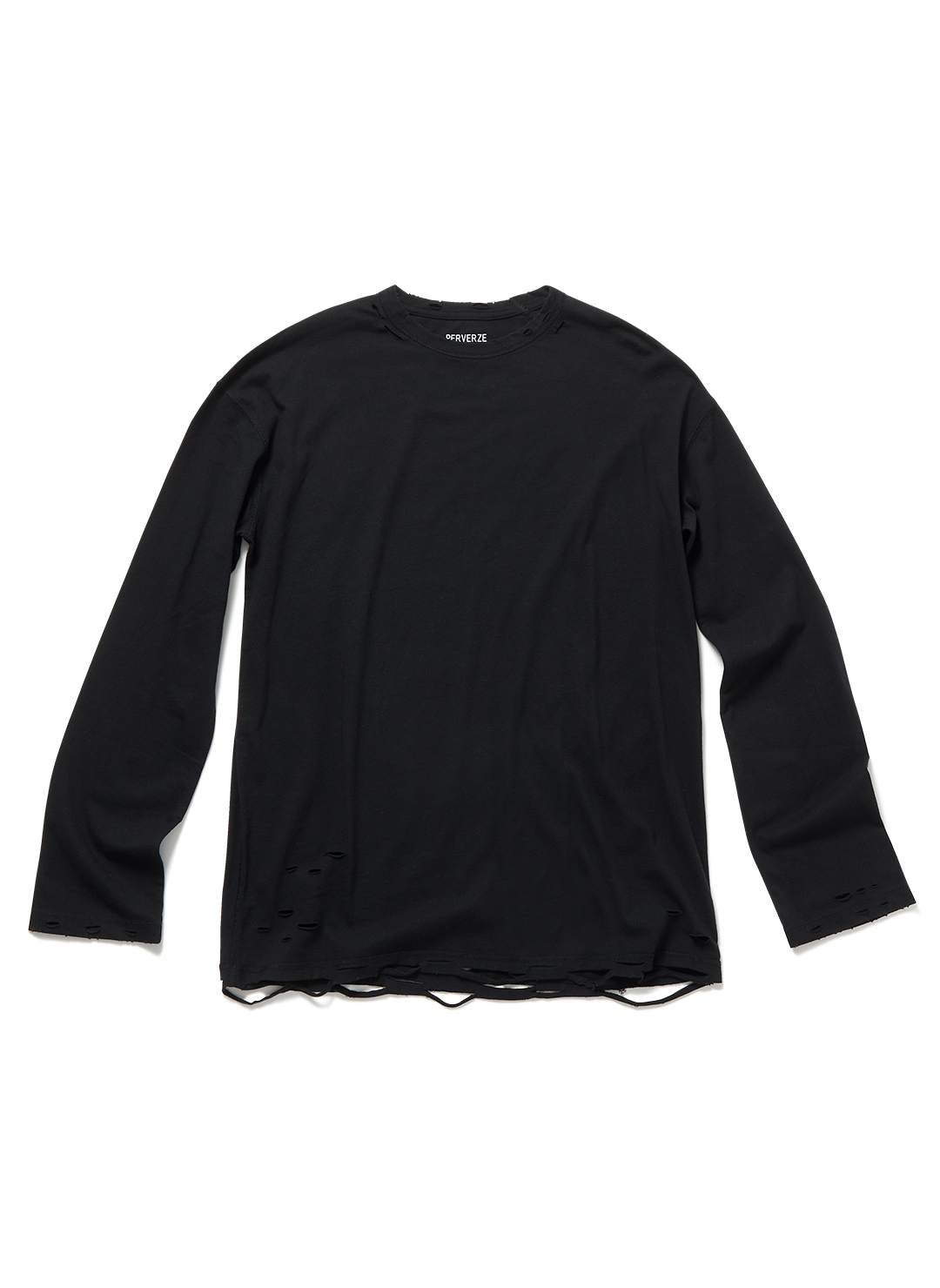 DISTRESS Long Sleeve T-Shirt 詳細画像 Black 1