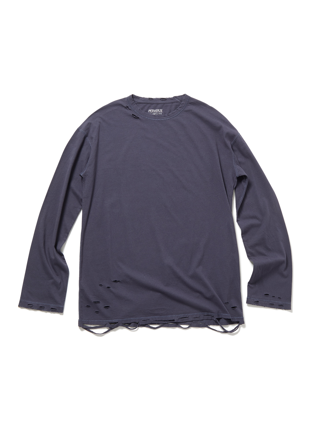 DISTRESS Long Sleeve T-Shirt 詳細画像 Navy 1